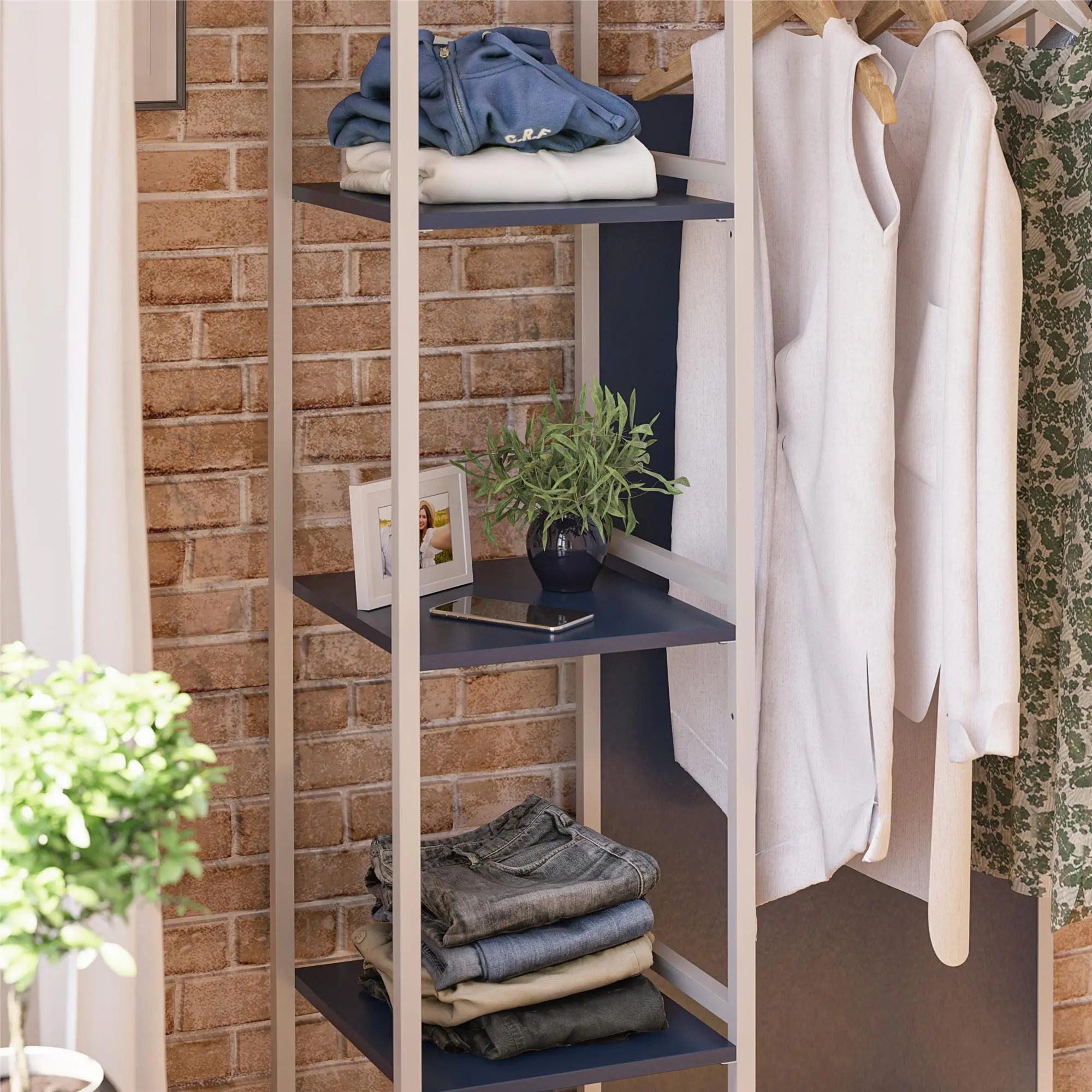 Modine Navy Open Wardrobe-3