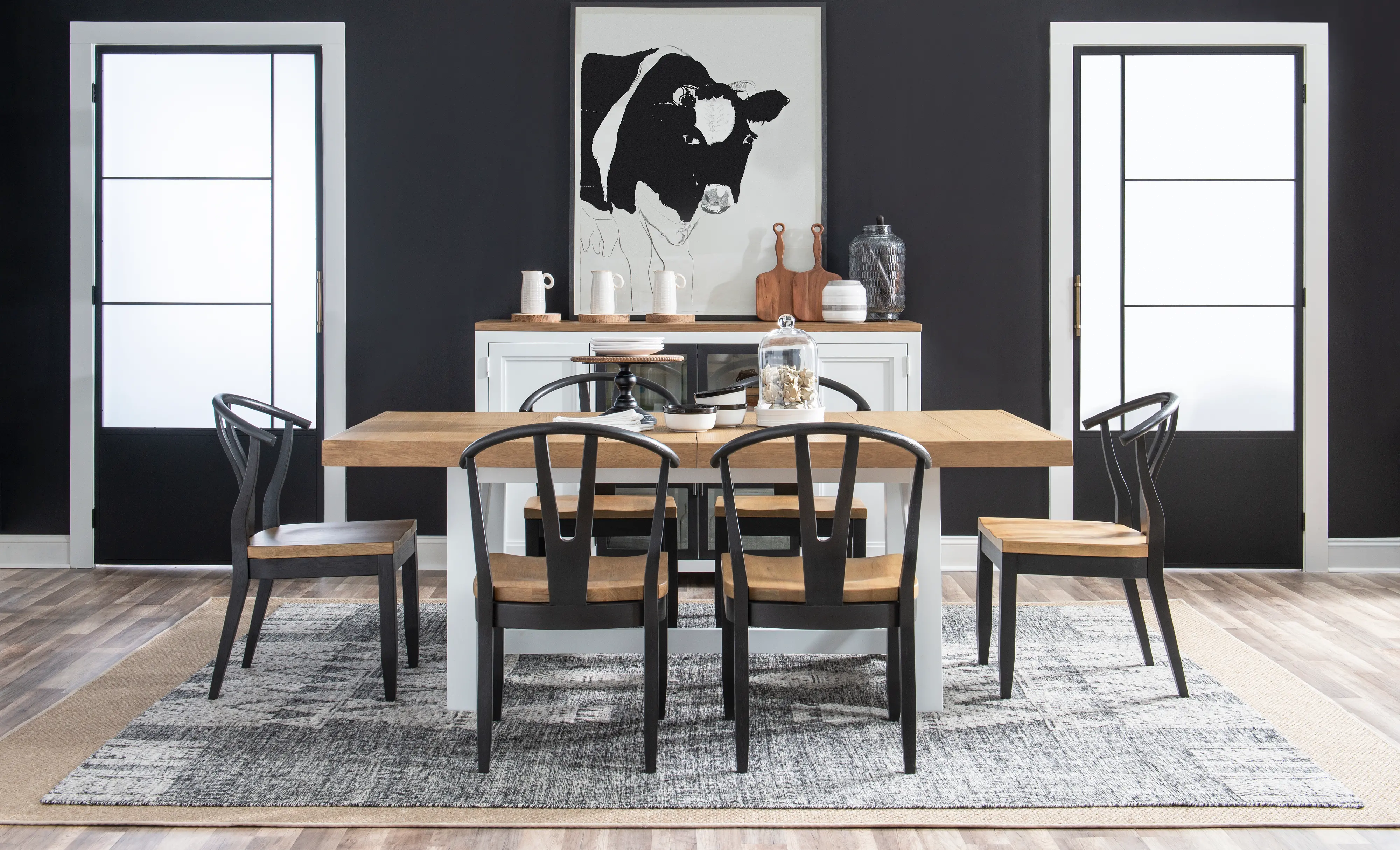 Franklin Oak and White Dining Table-3