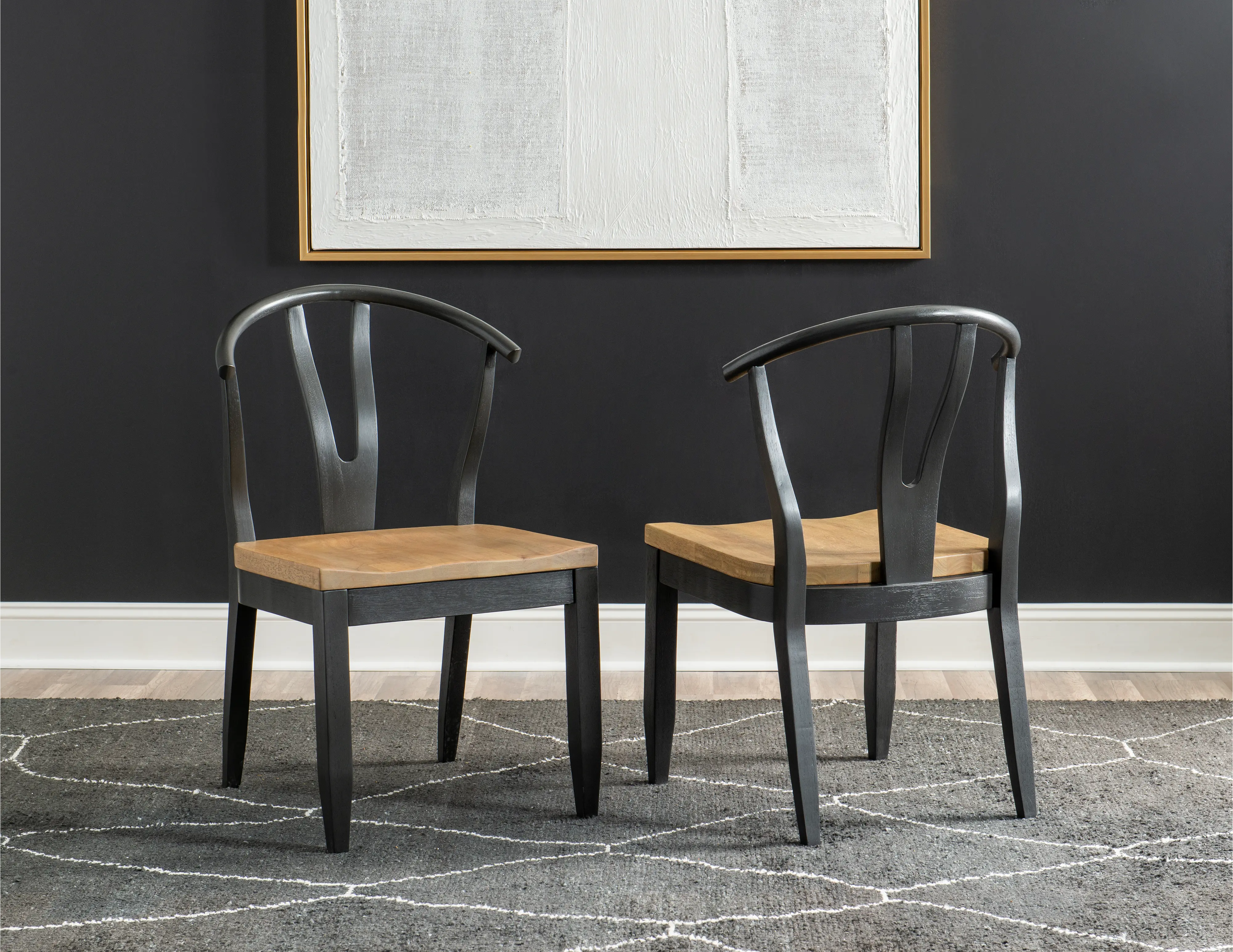 Franklin Black and Oak Dining Chair-4