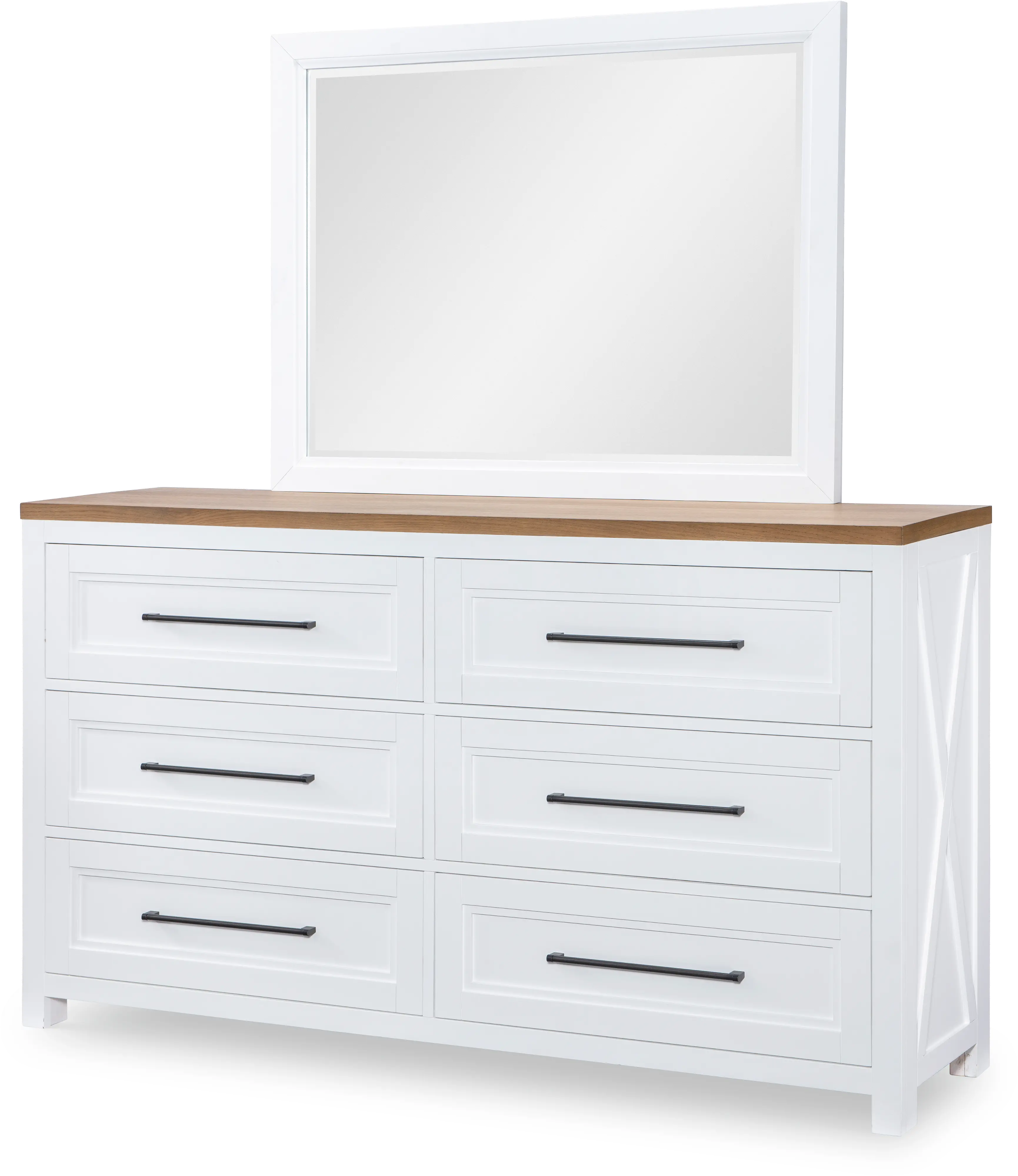 Franklin Oak and White Dresser-1