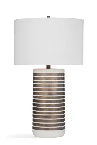 Makalu 27  White and Bronze Table Lamp