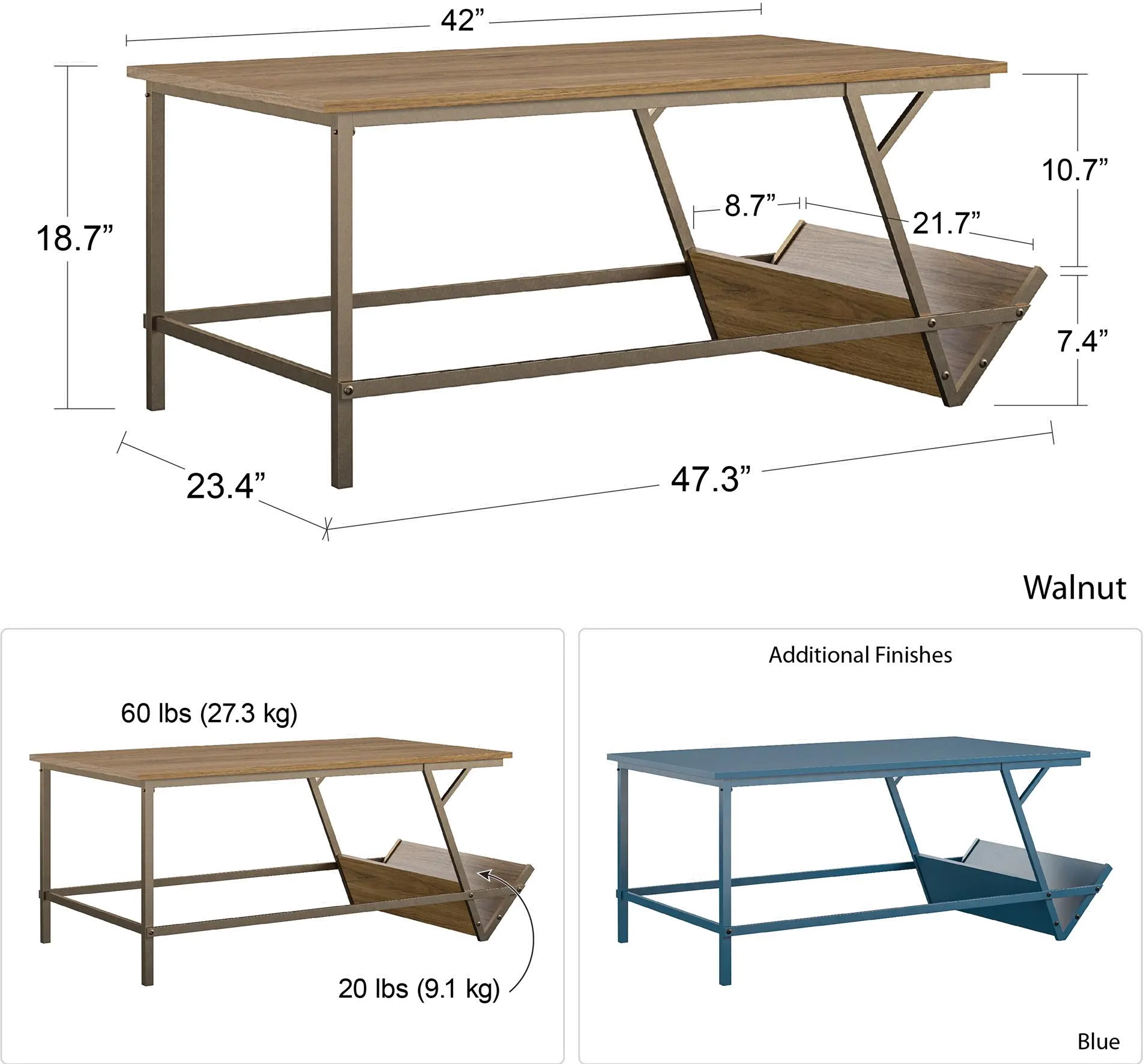 Camden Brown Coffee Table-8