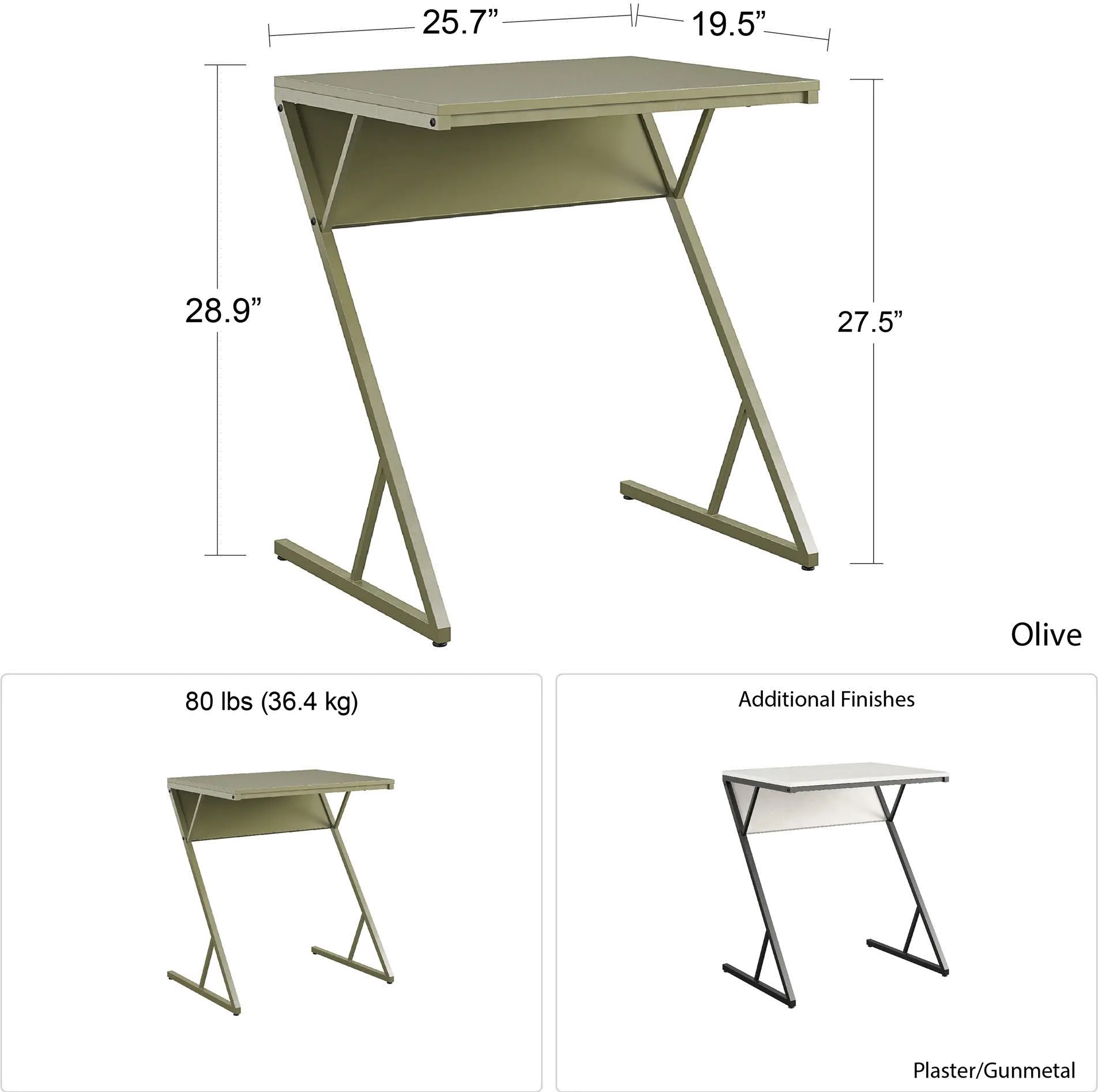 Camden Olive Green Laptop Desk-8