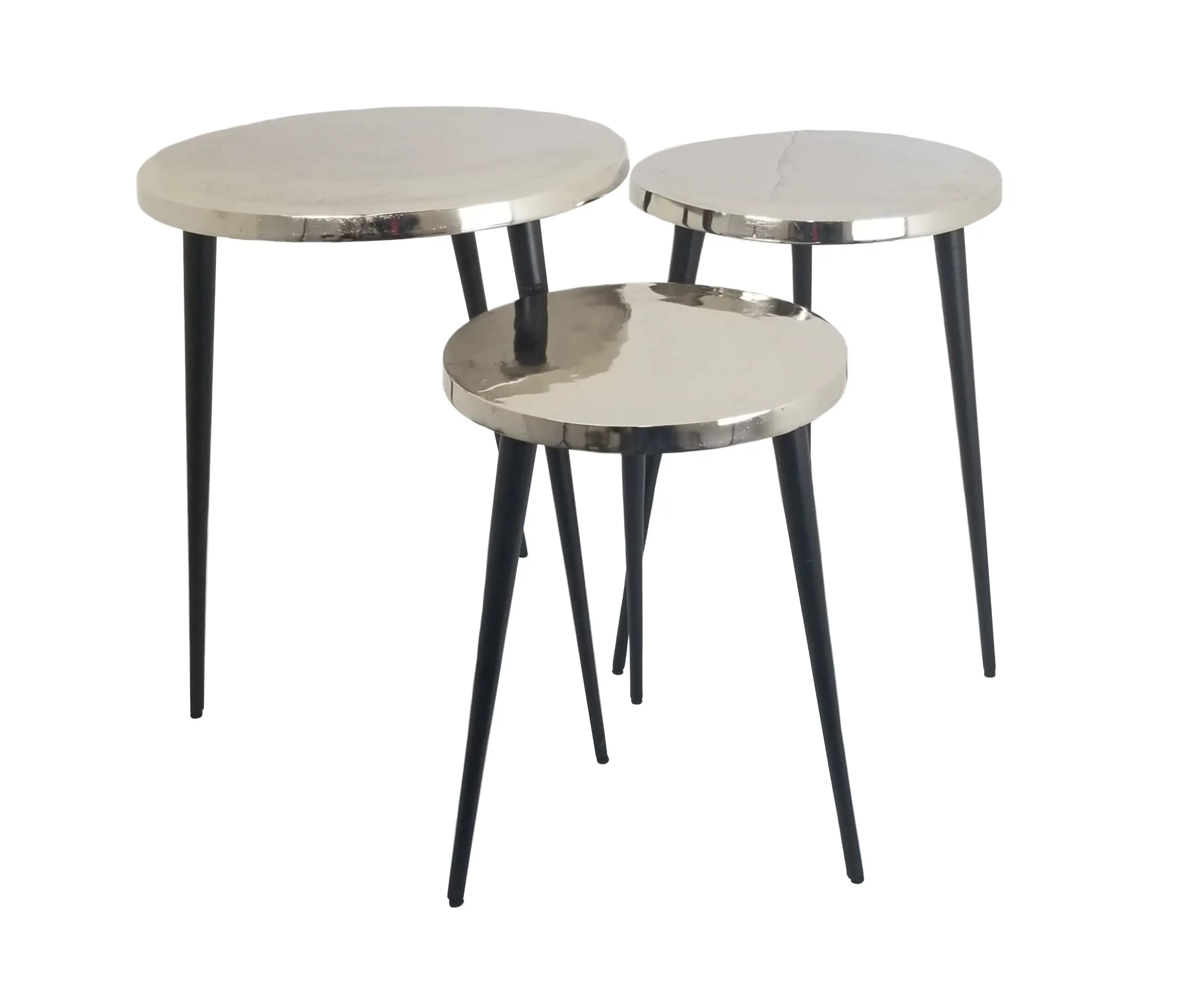 22 Inch Medium Silver Metal Table-2