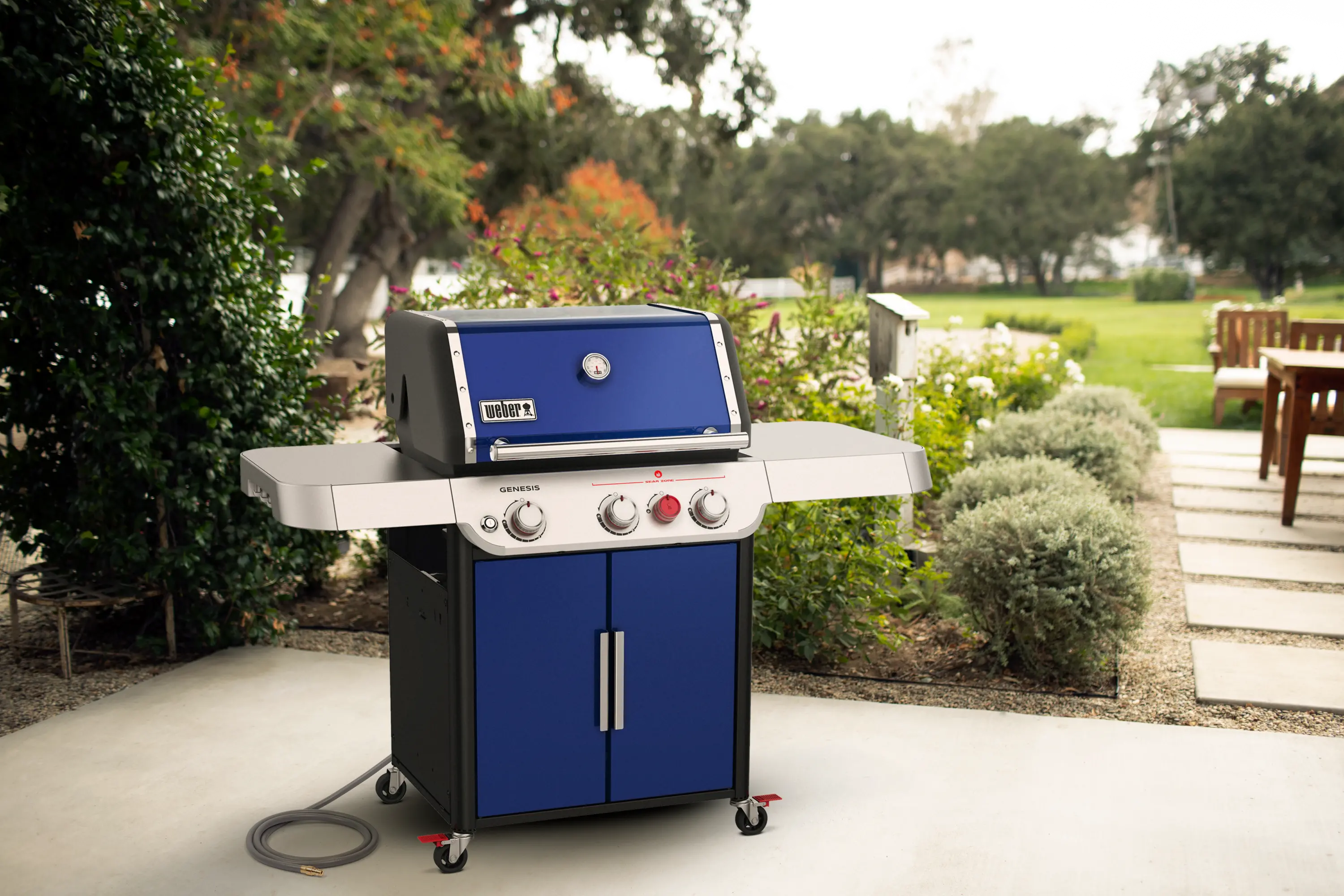37383301,G3,SPE325,U Weber Genesis SP-E-325S Deep Ocean Blue Natural Gas Grill-13