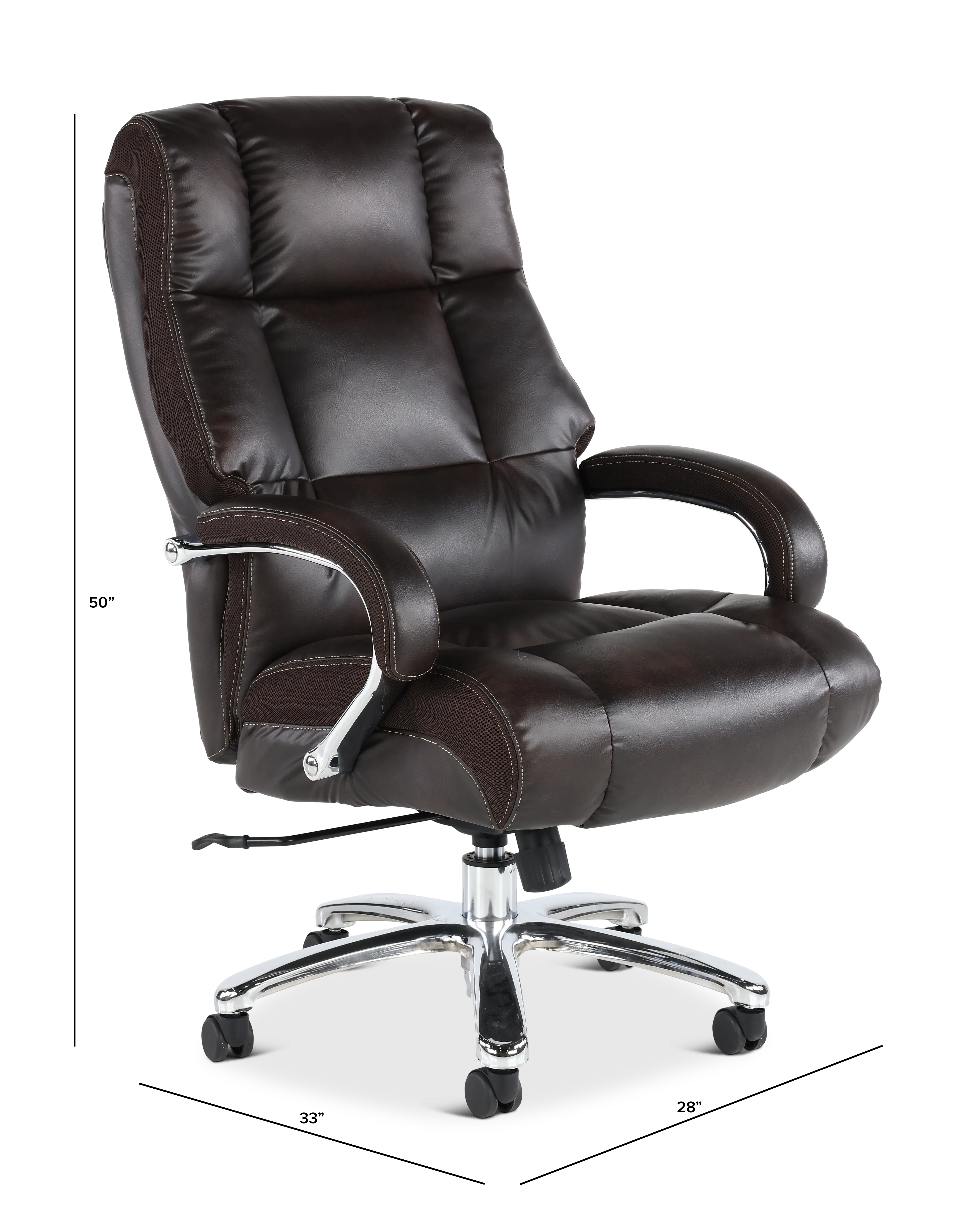 Porter Heavy Duty Brown Desk Chair-3