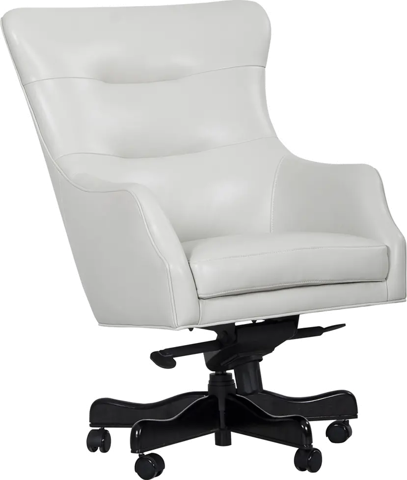 Porter Alabaster White Leather Desk Chair-1