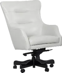 Porter Alabaster White Leather Desk Chair