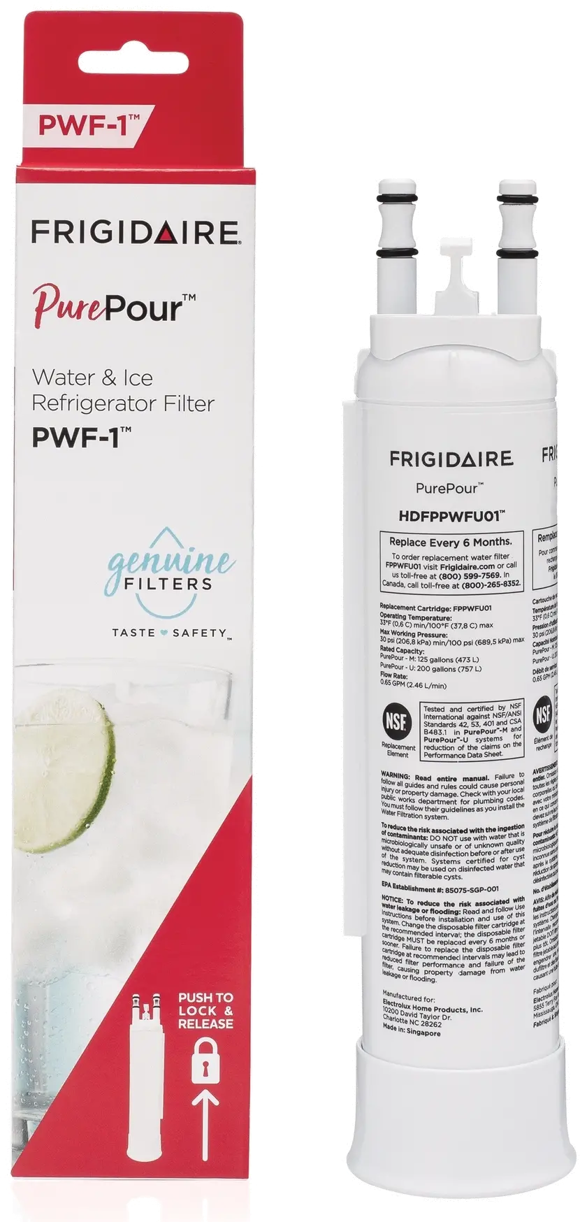 FPPWFU01 Frigidaire Water Filter Replacement, FPPWFU01-1