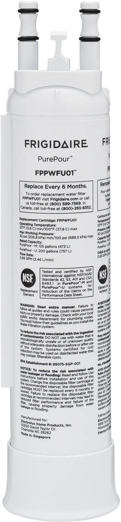 FPPWFU01 Frigidaire Water Filter Replacement, FPPWFU01-2