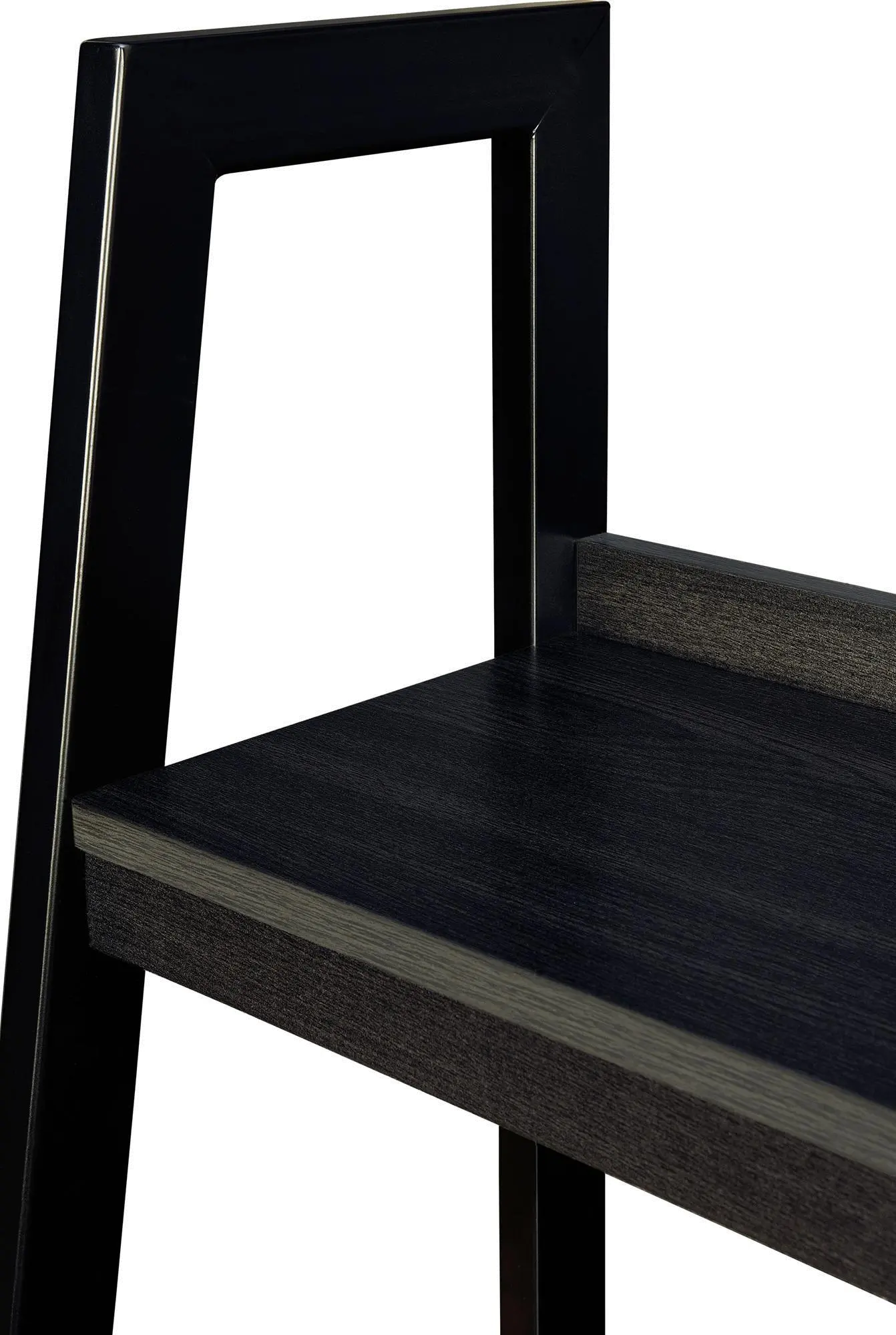 Lawrence Black 4-Shelf Ladder Bookcases, Set of 2-4