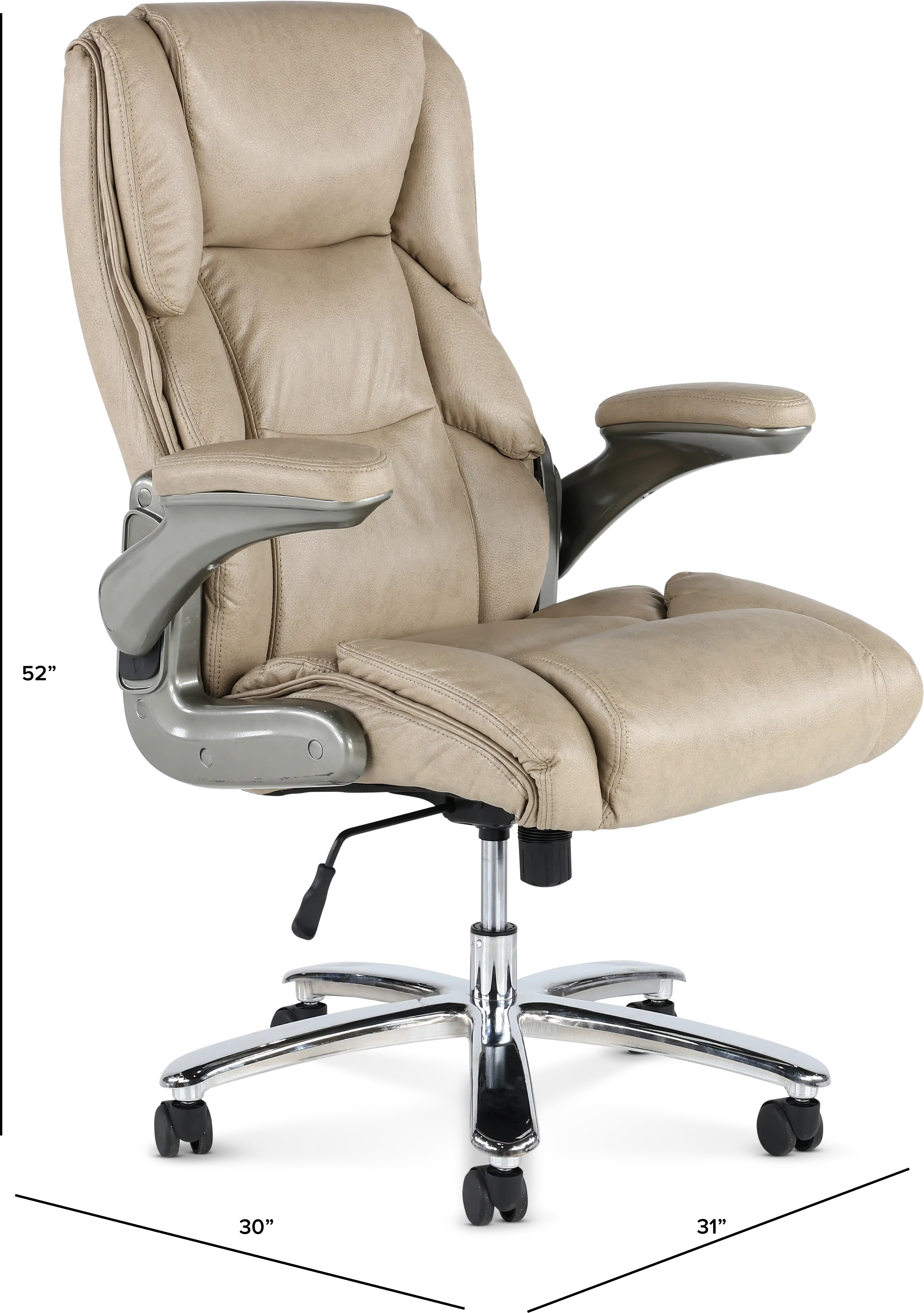 Warren Heavy Duty Beige Desk Chair-3