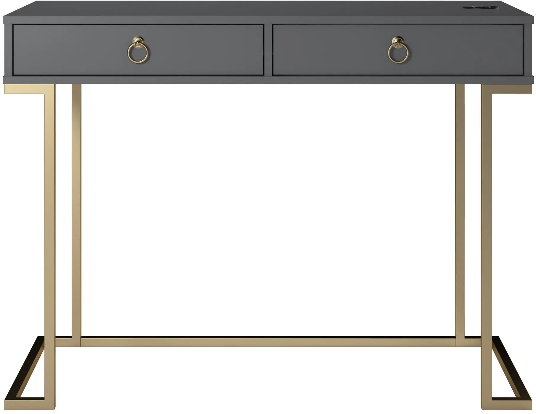 Serenity Contemporary Graphite Gray Computer Desk-1