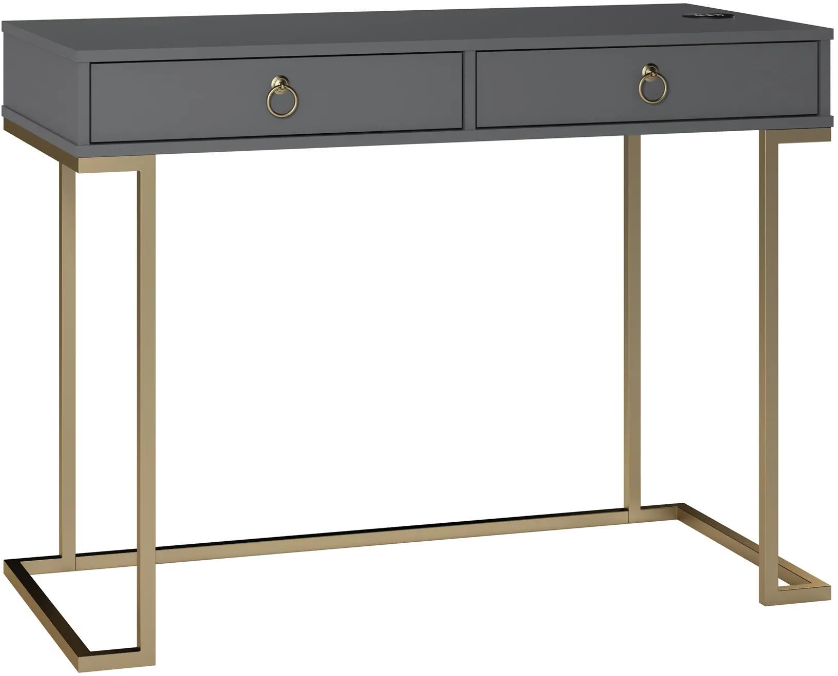 Serenity Contemporary Graphite Gray Computer Desk-4