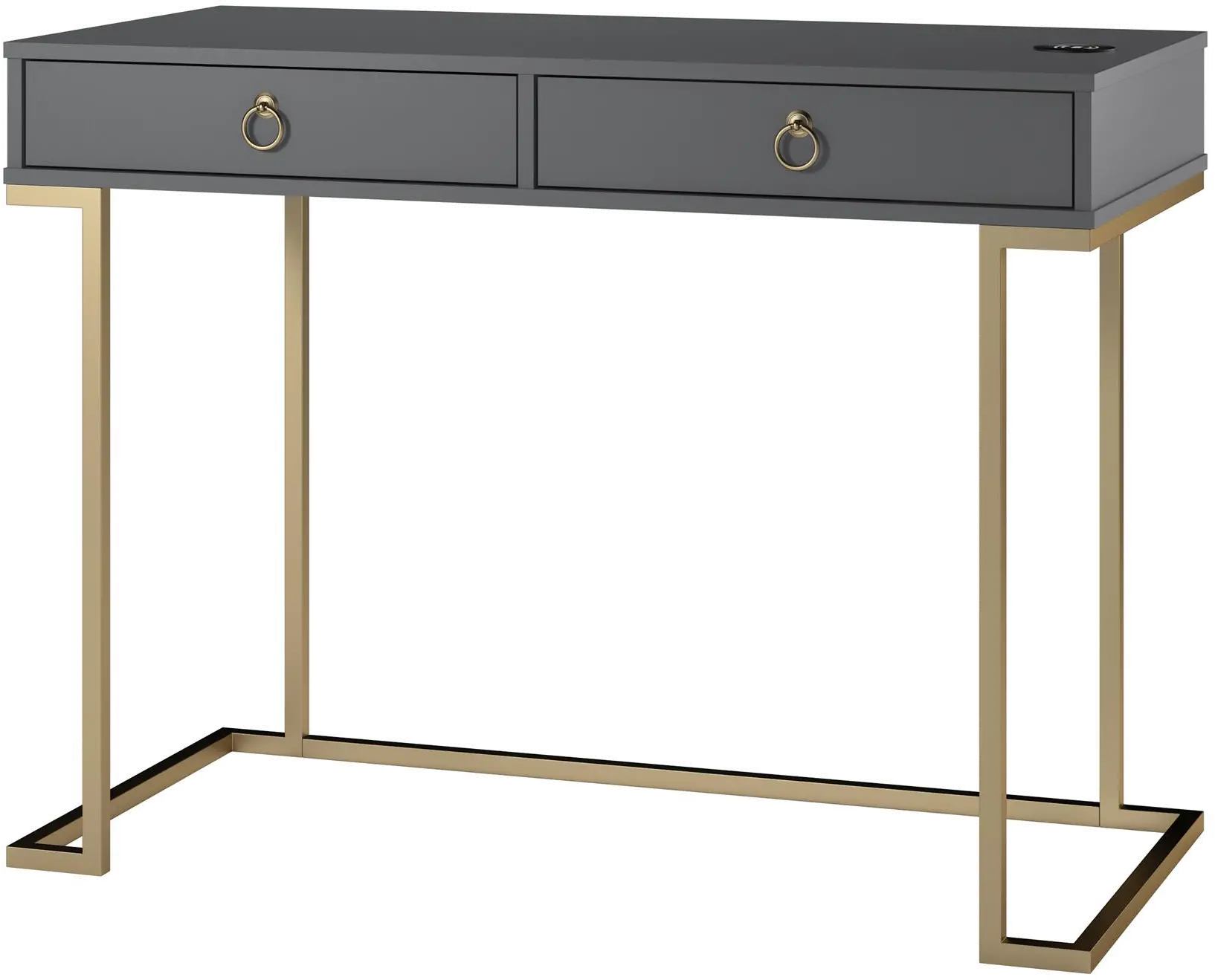 Serenity Contemporary Graphite Gray Computer Desk-5