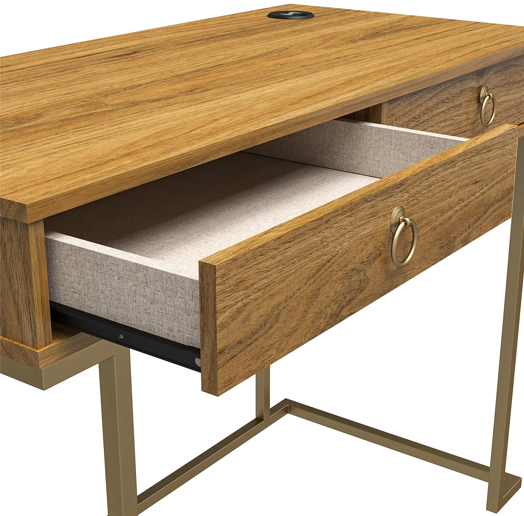 Serenity Contemporary Walnut Computer Desk-5