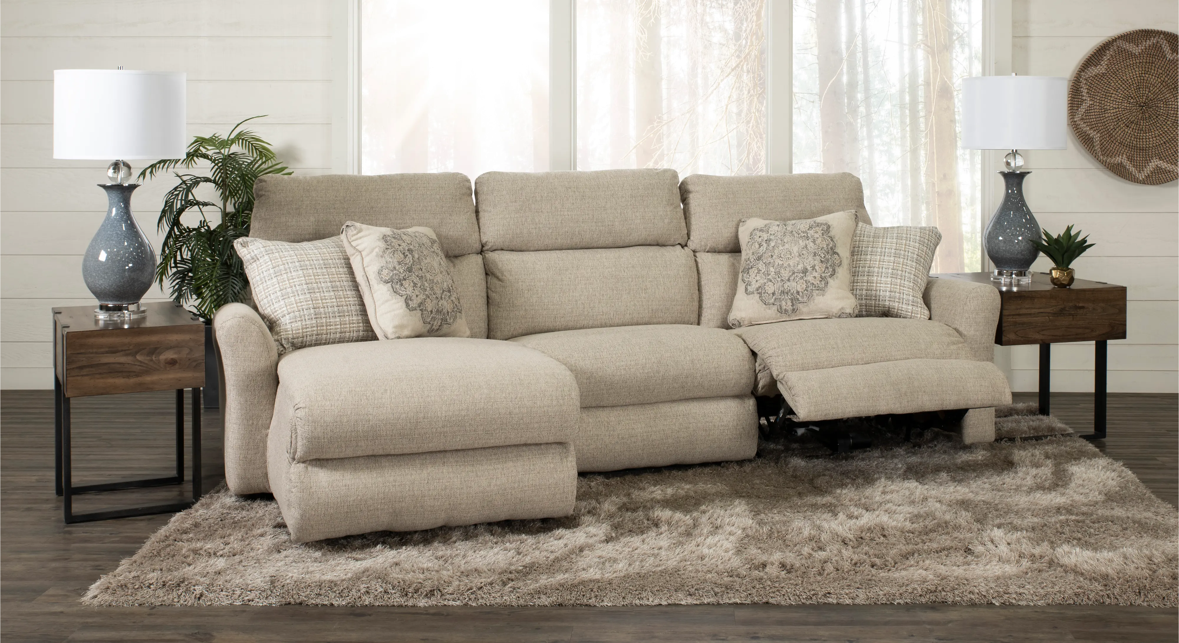 3PC/62612/LCHSE/SOFA McPherson Beige Power Reclining Sofa with Chaise-2