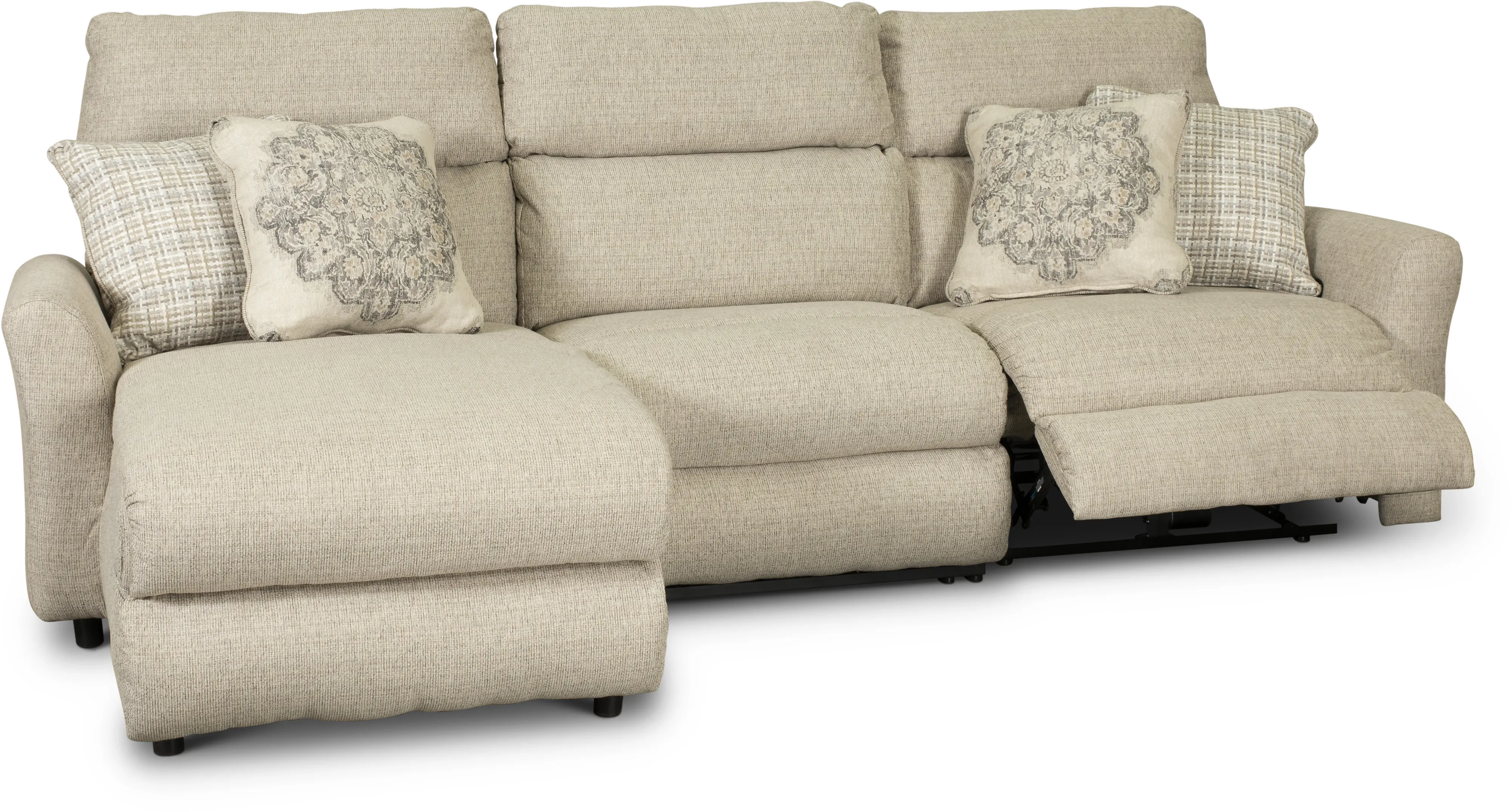 3PC/62612/LCHSE/SOFA McPherson Beige Power Reclining Sofa with Chaise-1
