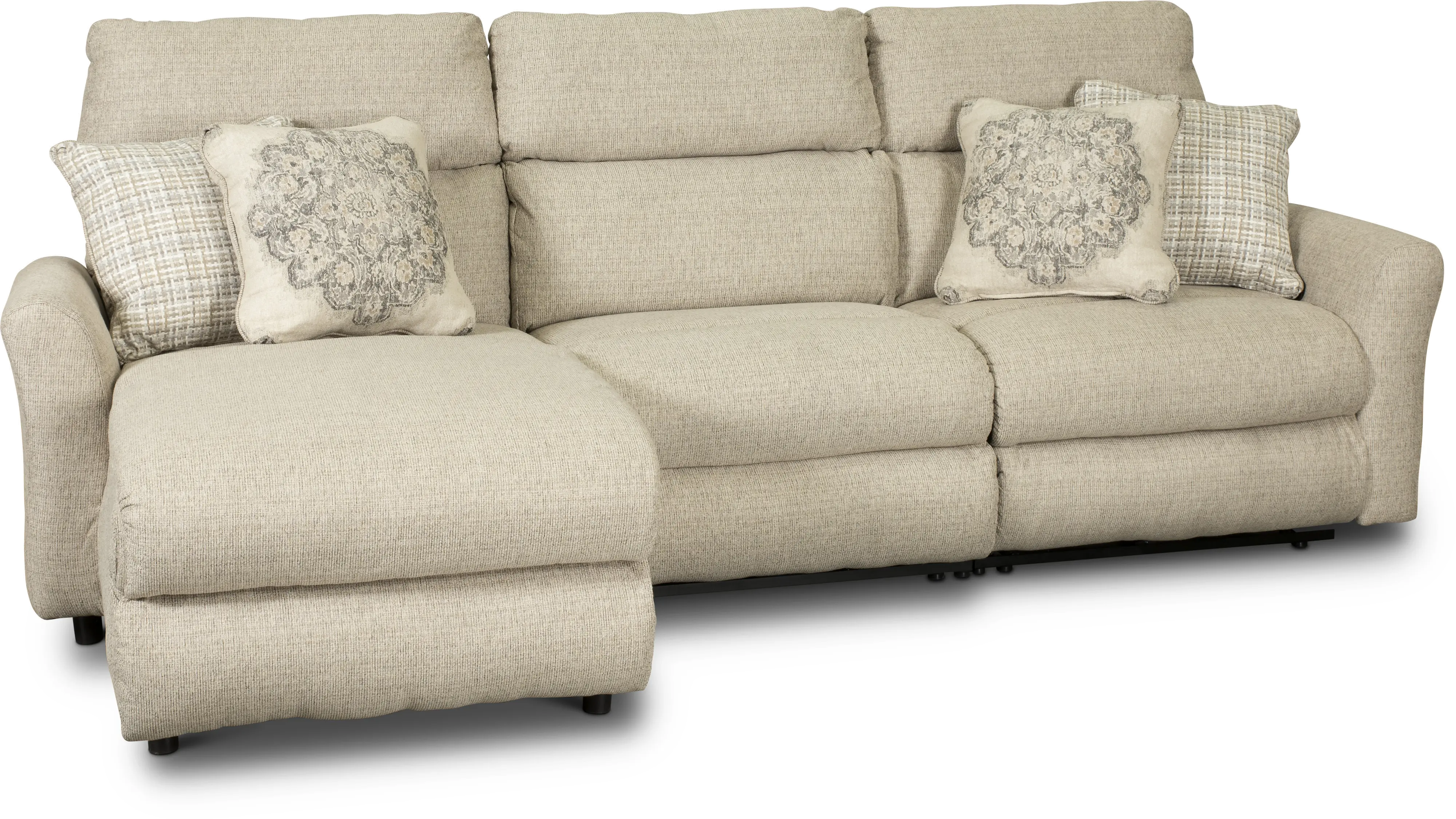 3PC/62612/LCHSE/SOFA McPherson Beige Power Reclining Sofa with Chaise-3