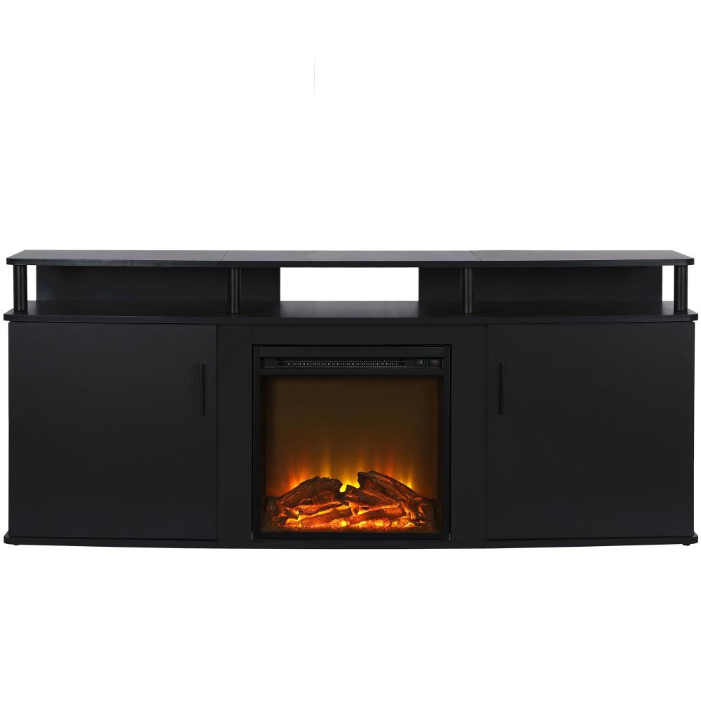 Carson Black Electric Fireplace TV Console