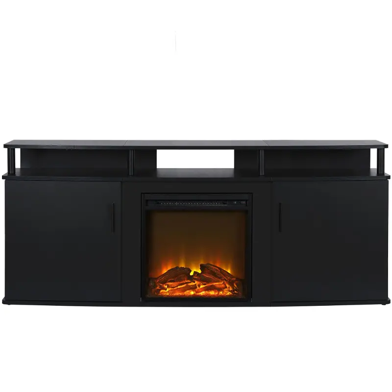 Carson Black Electric Fireplace TV Console