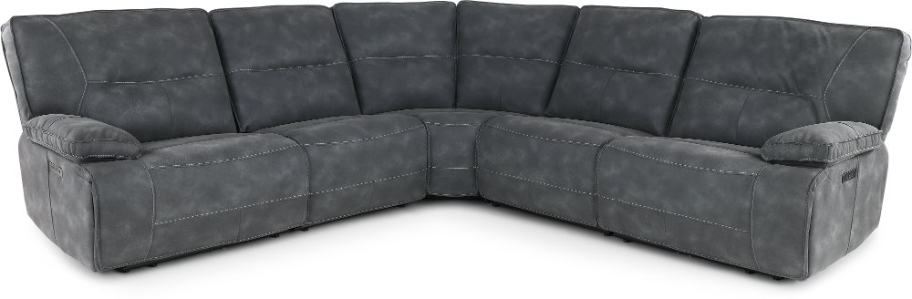Spartacus Cobalt 5 Piece Power Reclining Sectional