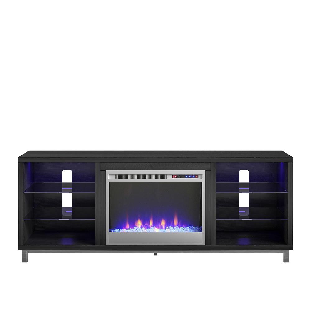 Lumina Black Oak 65" Fireplace TV Stand