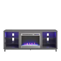 Lumina Graphite Gray Fireplace TV Stand