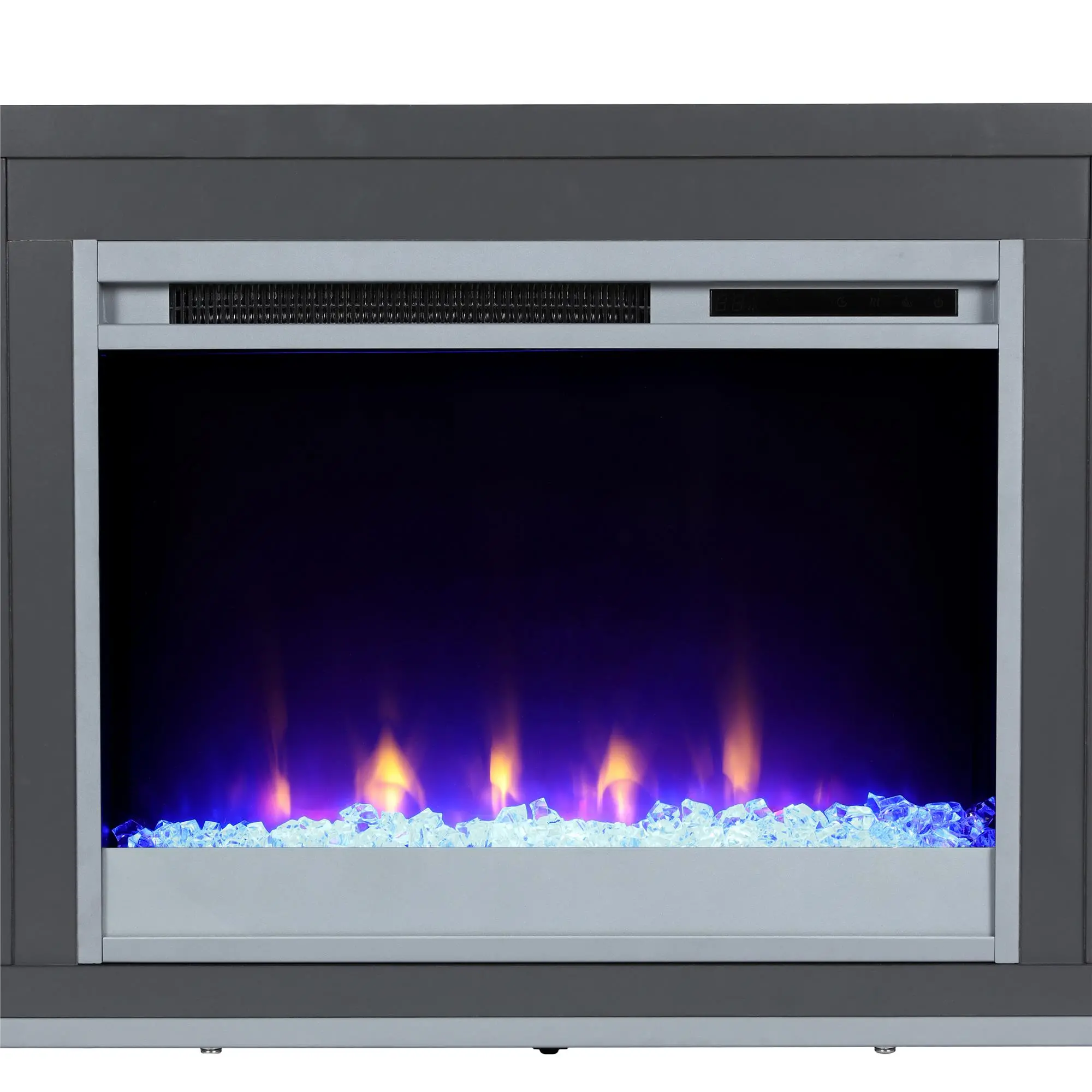 Lumina Modern Graphite Gray Fireplace TV Stand-5