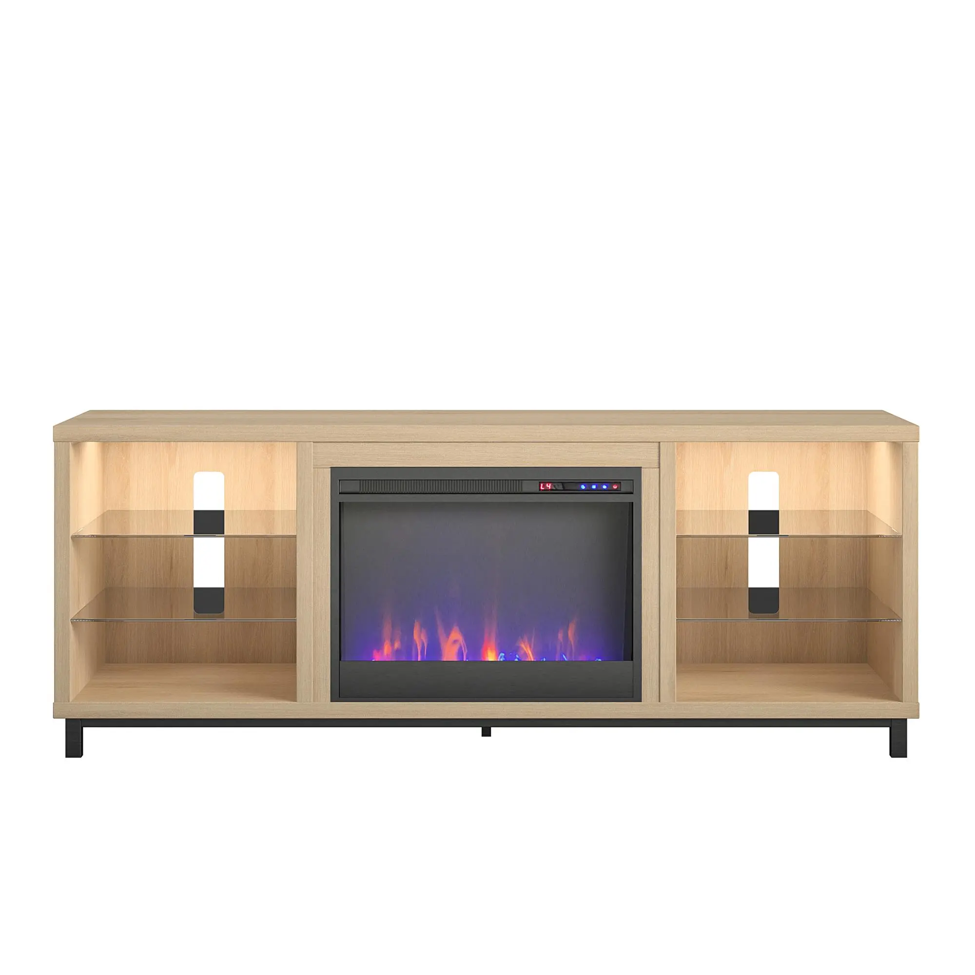 Lumina Oak Fireplace TV Stand-1