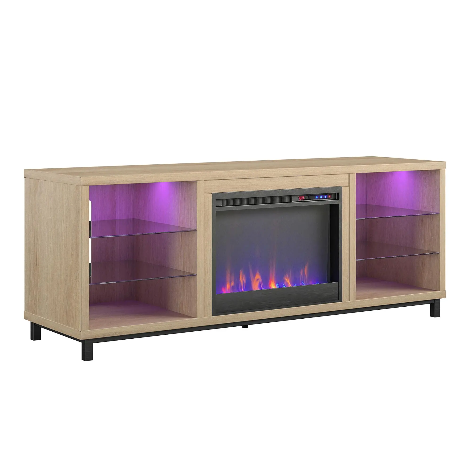 Lumina Oak Fireplace TV Stand-5
