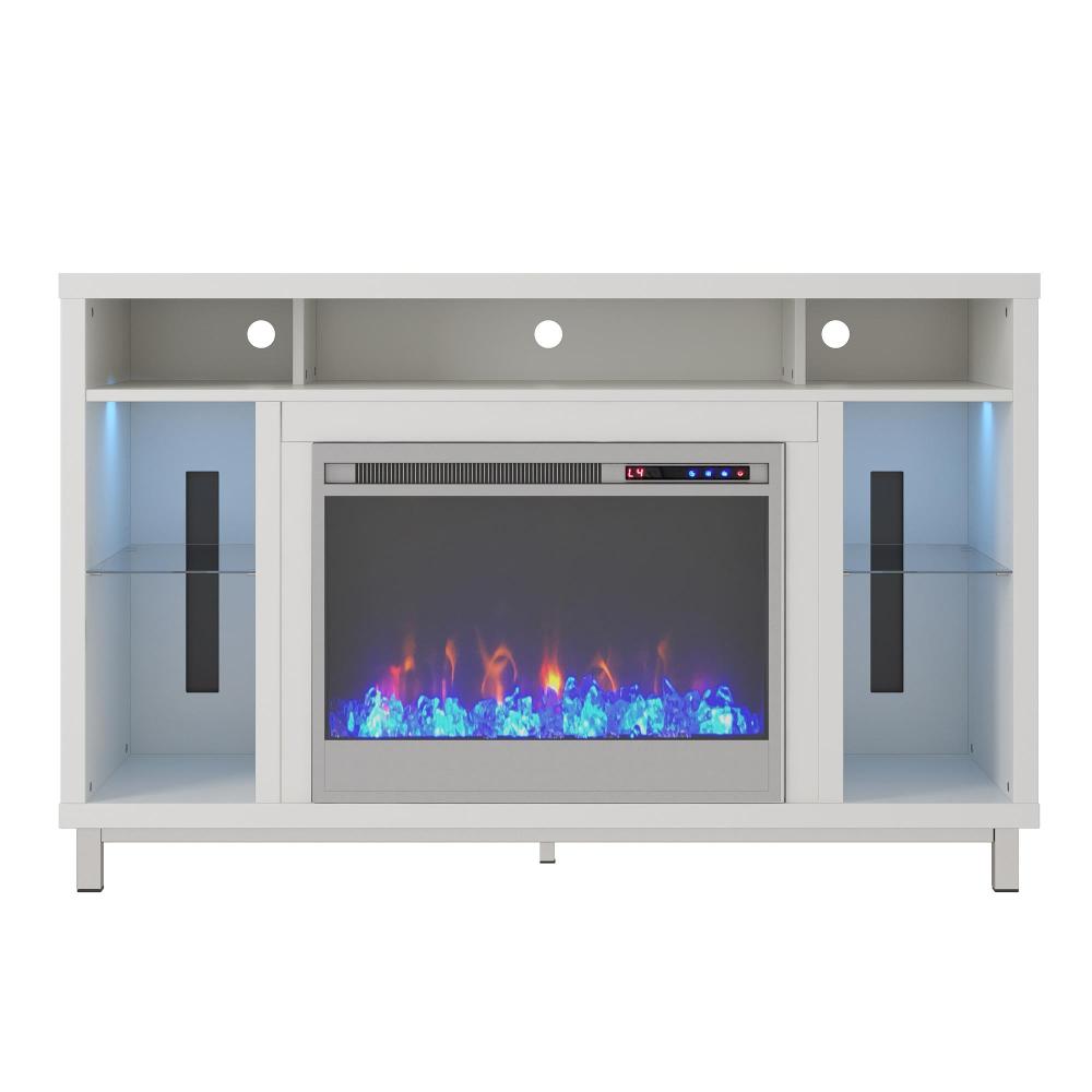 Lumina Modern White Fireplace TV Stand