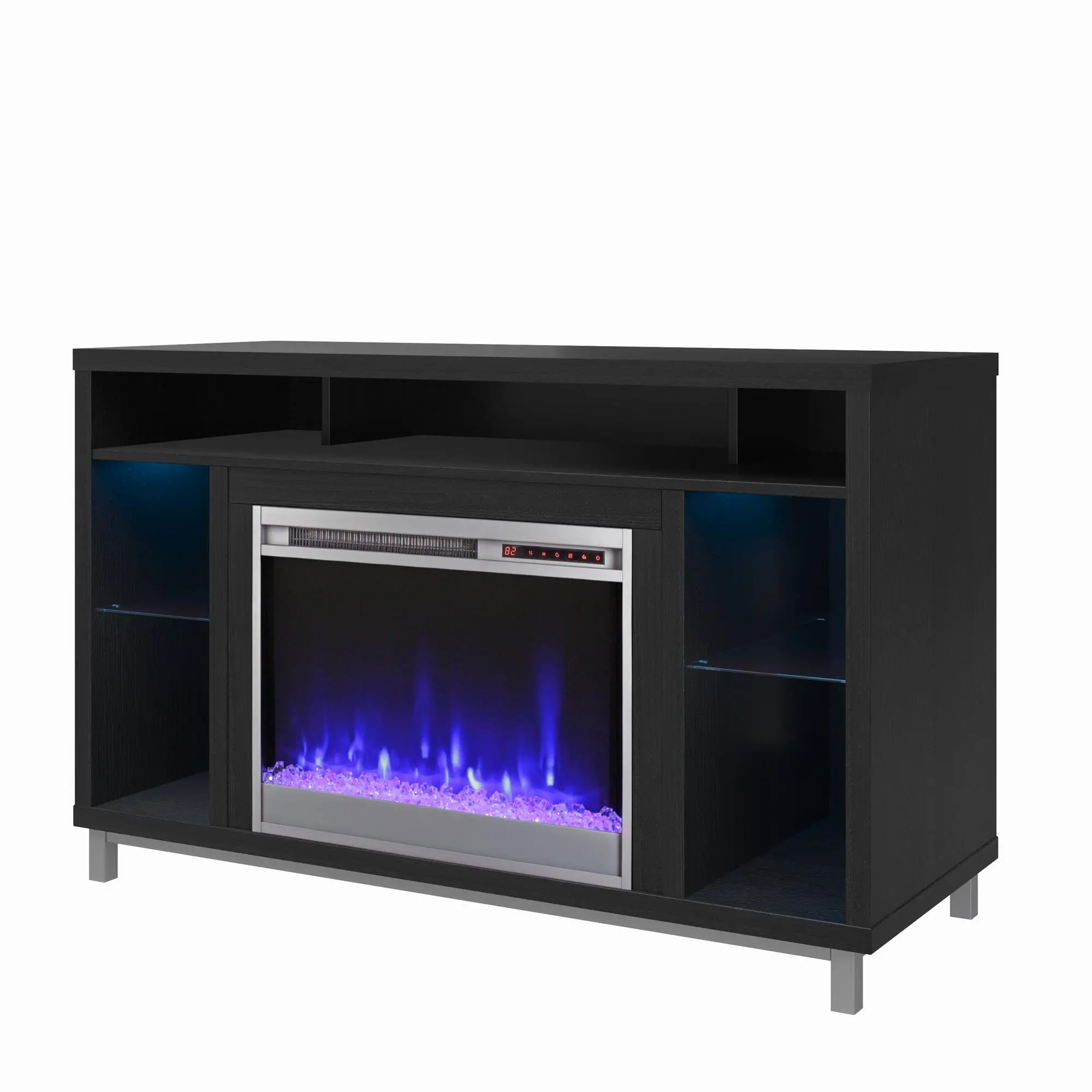 Lumina Black Oak Fireplace TV Stand-5