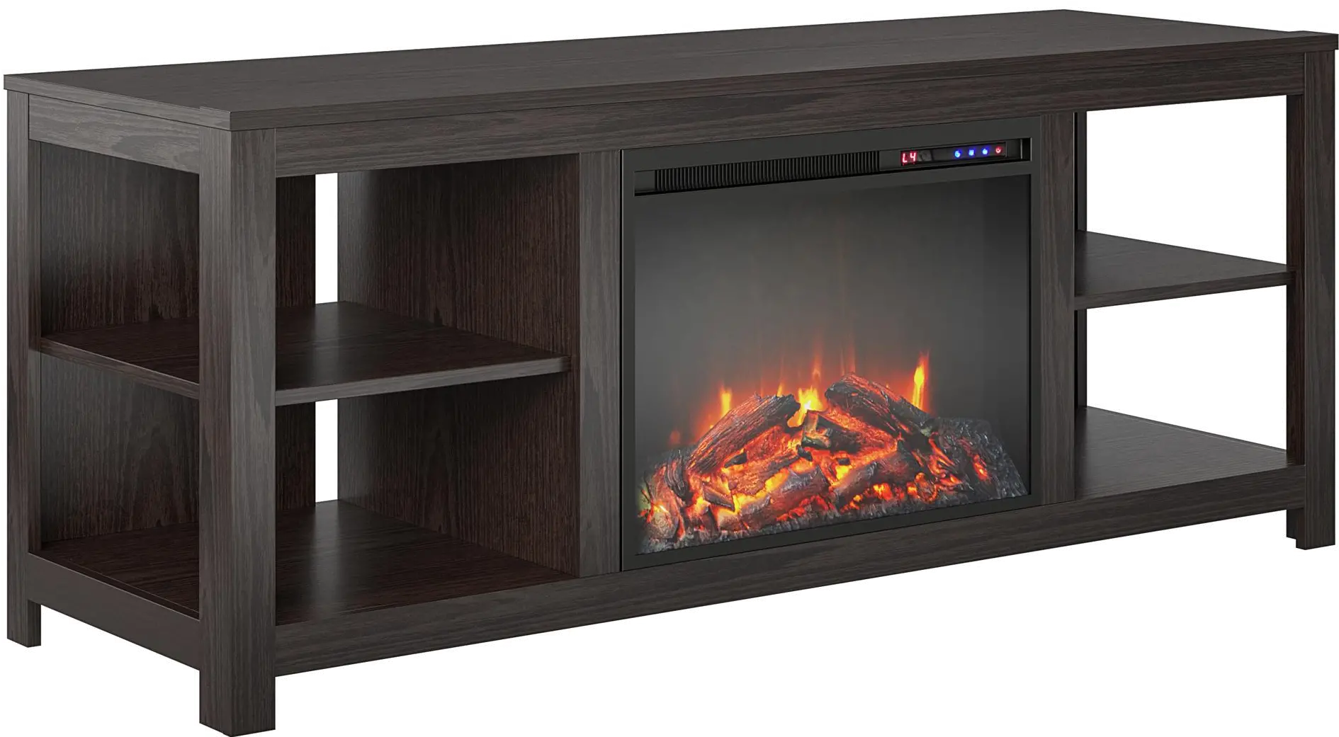 Melville Farmhouse Espresso Electric Fireplace TV Console-5