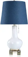 Dann Foley 40  White and Blue Table Lamp
