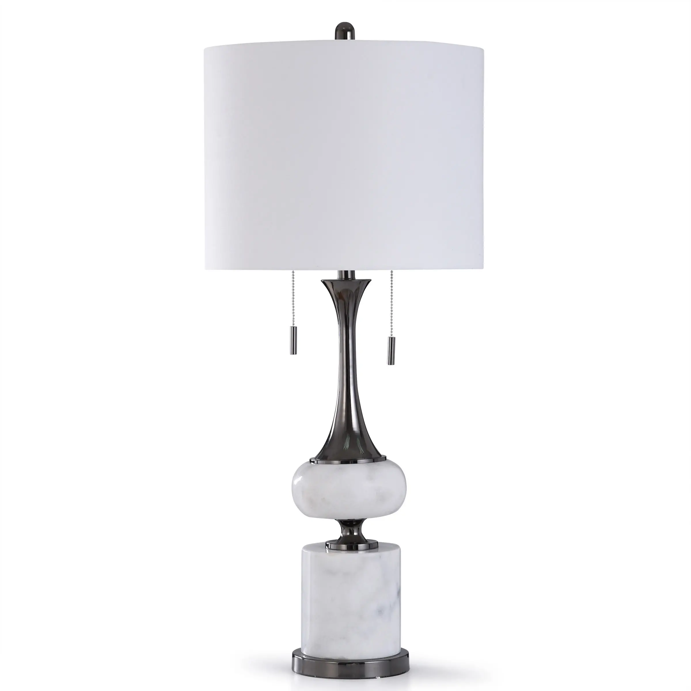 Arabescato 36.5  Nickel Table Lamp-1