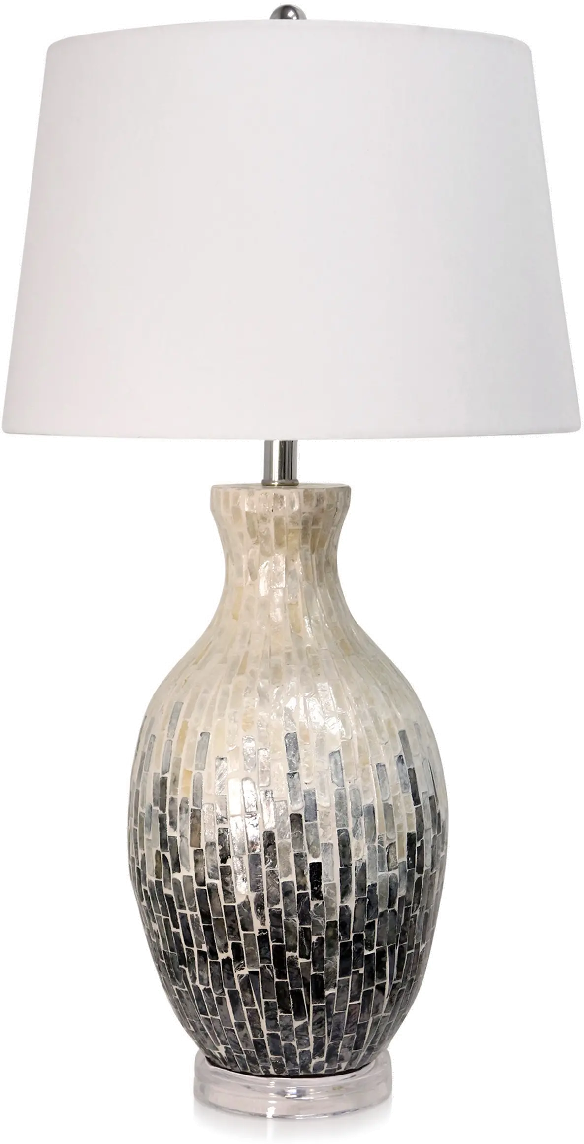 33 Inch Capiz Shell Ceramic Lamp-1