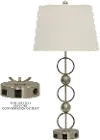 31 Inch Brushed Steel Table Lamp