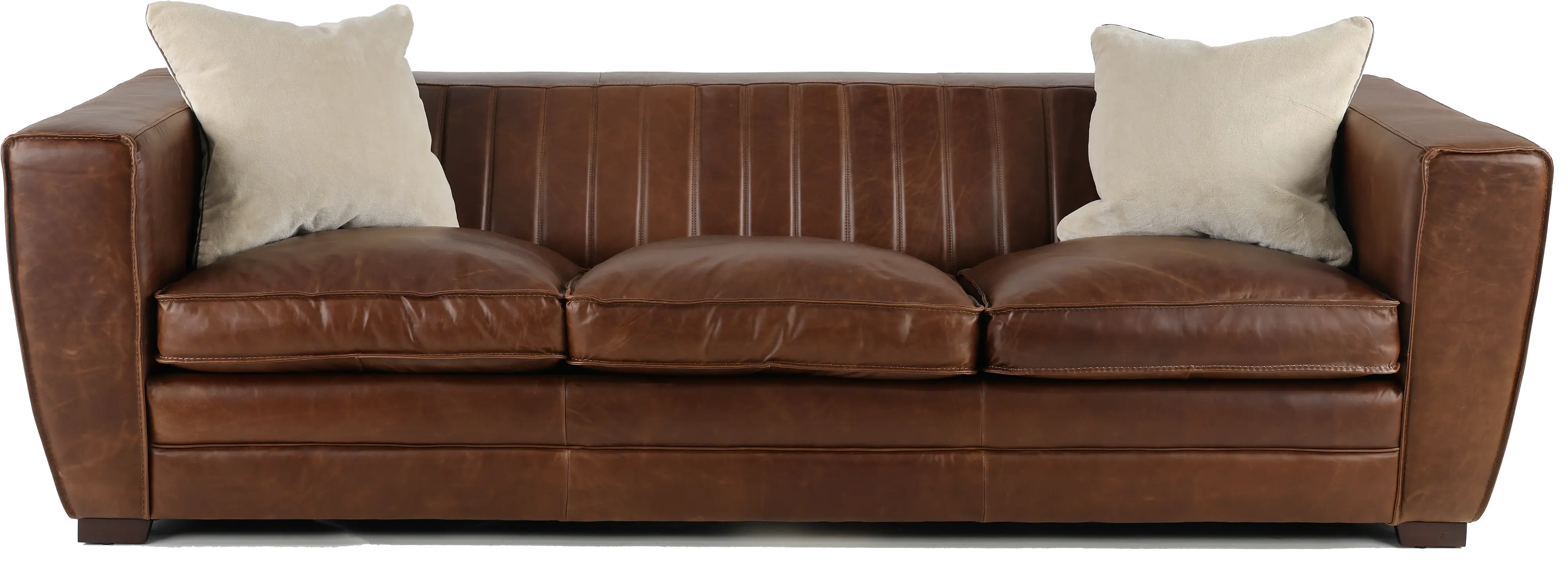 Bistro Brown Leather Sofa-1
