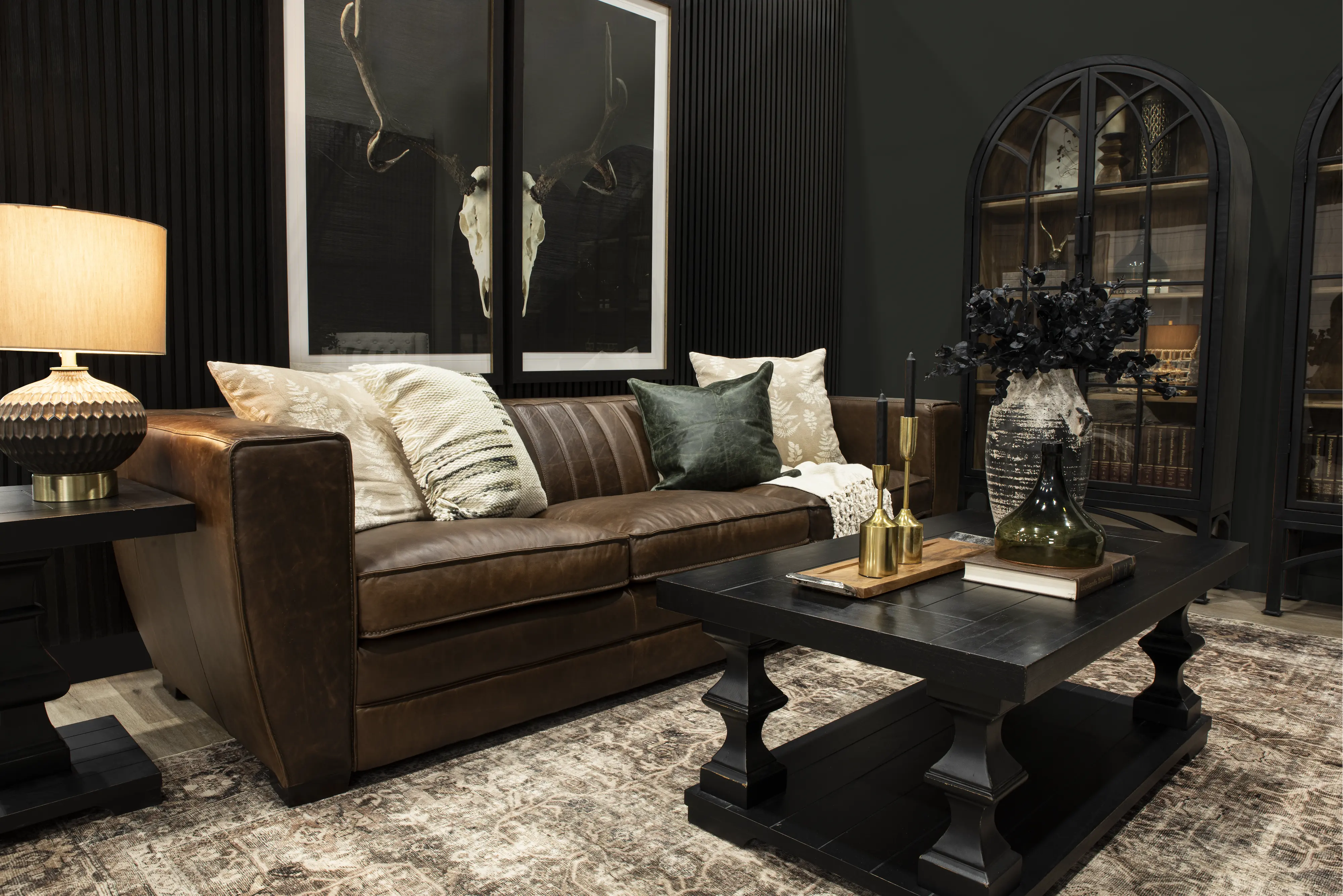 Bistro Brown Leather Sofa-12
