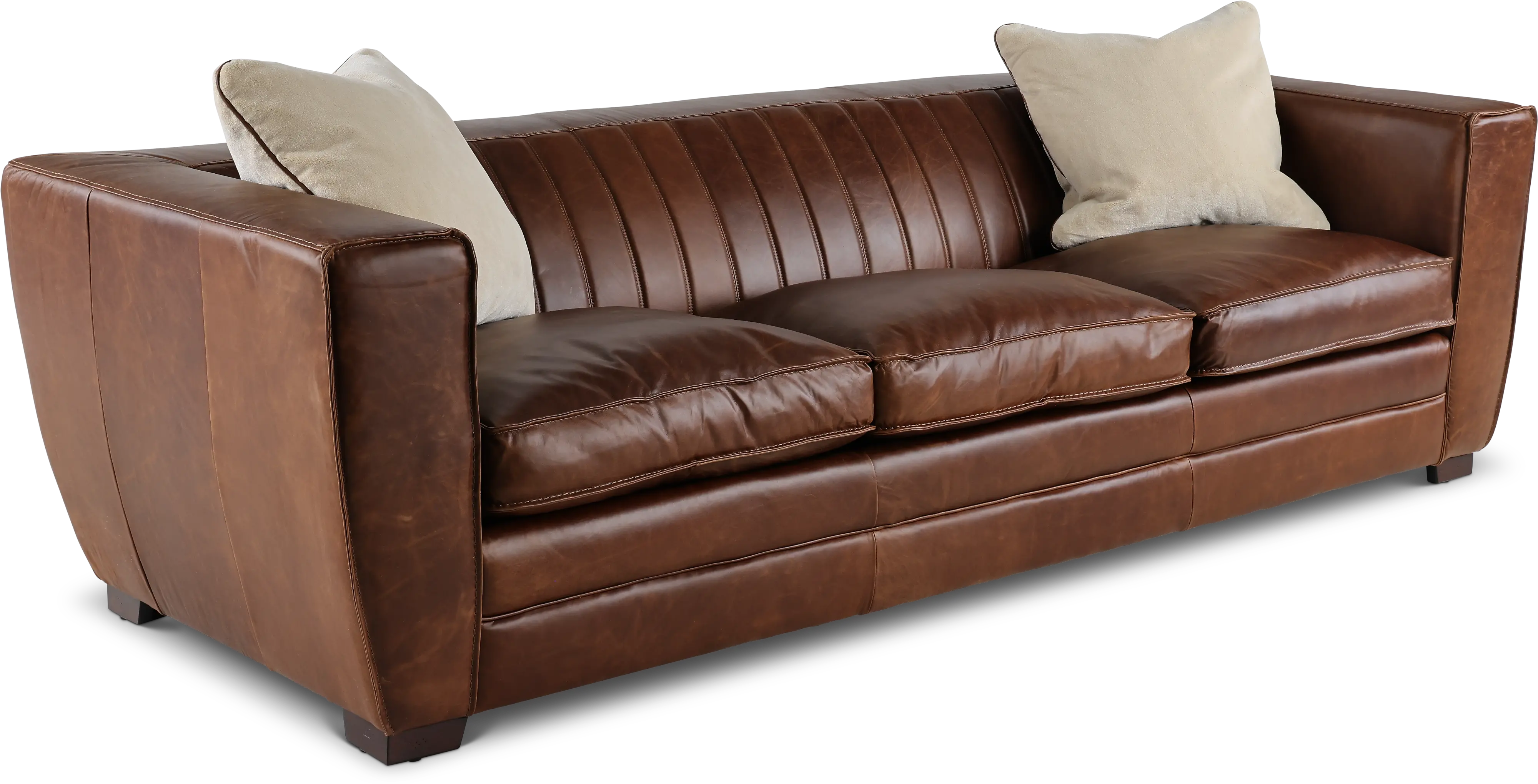 Bistro Brown Leather Sofa-4