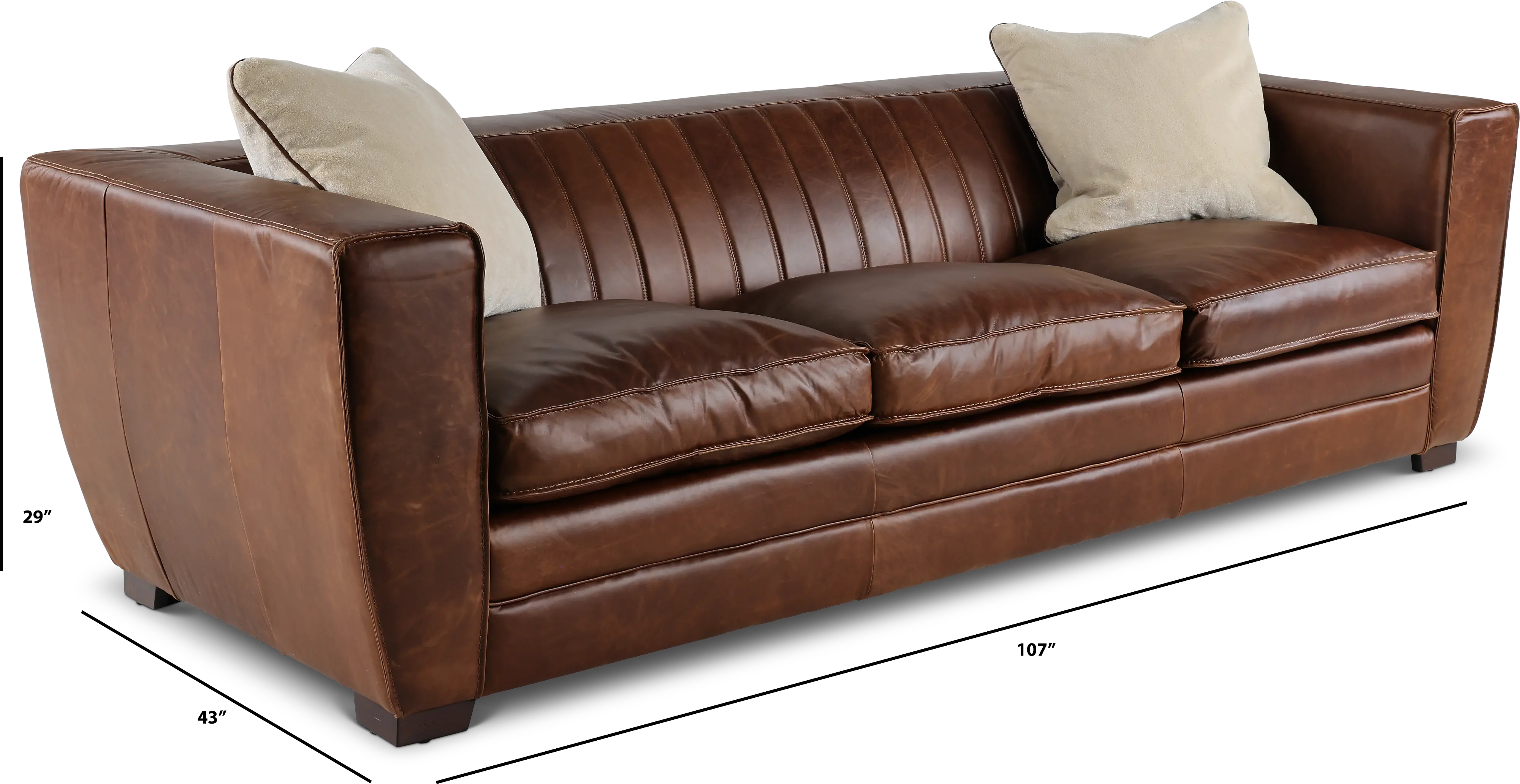 Bistro Brown Leather Sofa-3