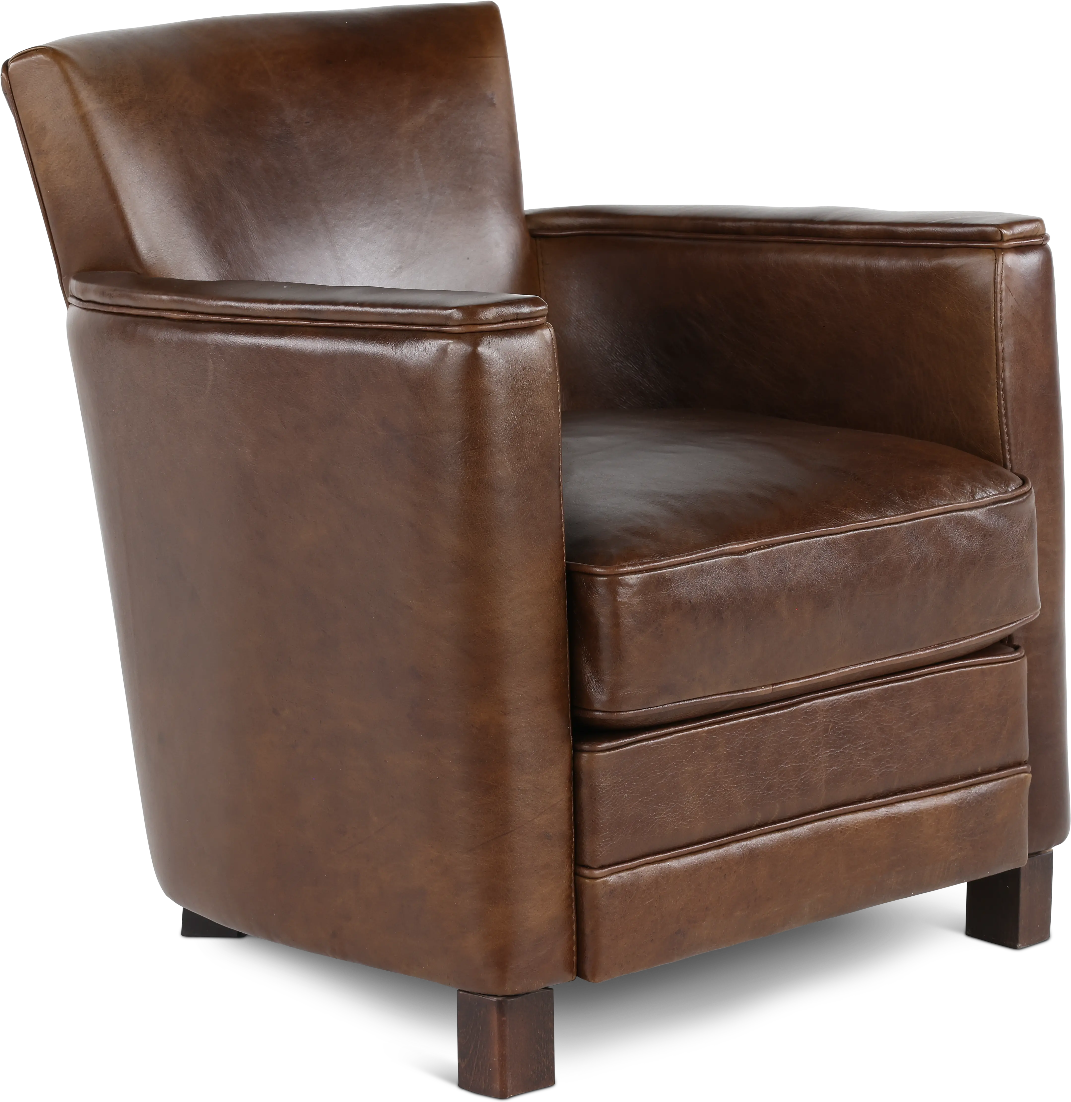 Utah Brown Leather Chair-1