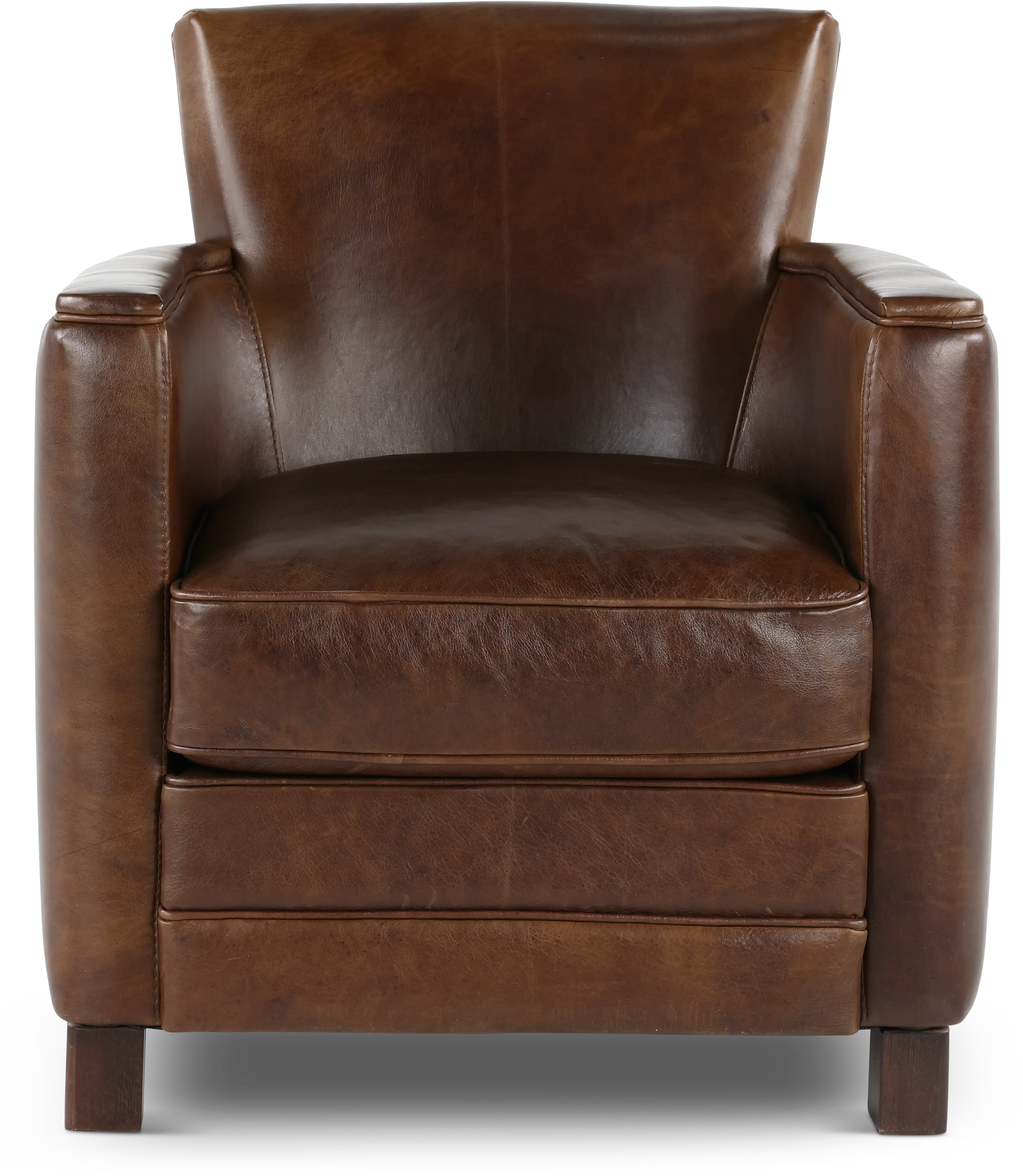 Utah Brown Leather Chair-4
