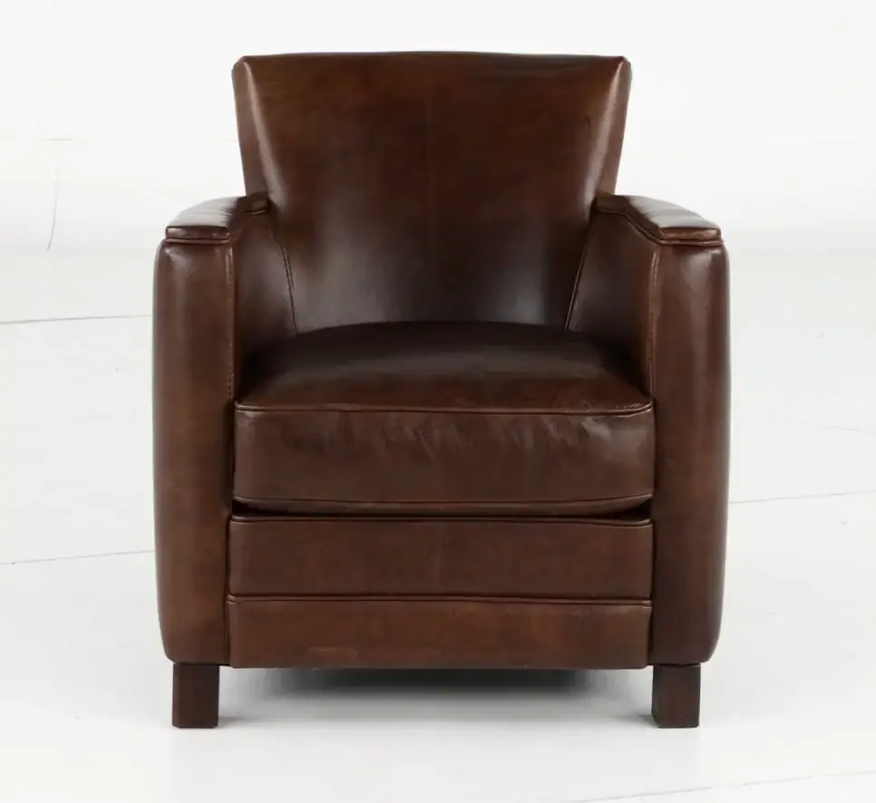 Utah Brown Leather Chair-5