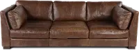 Utah Brown Leather Sofa