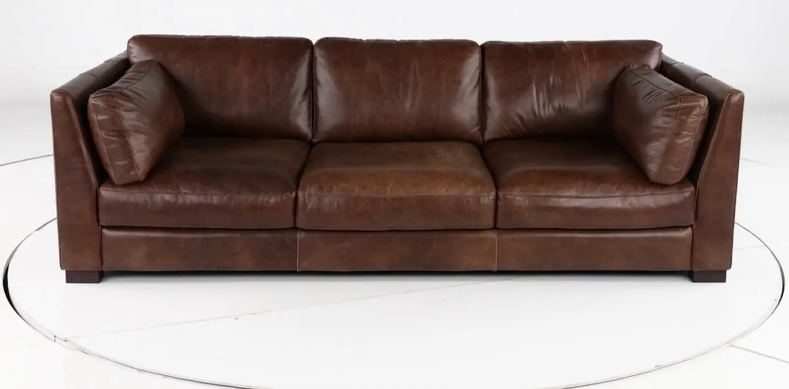 Utah Brown Leather Sofa-5