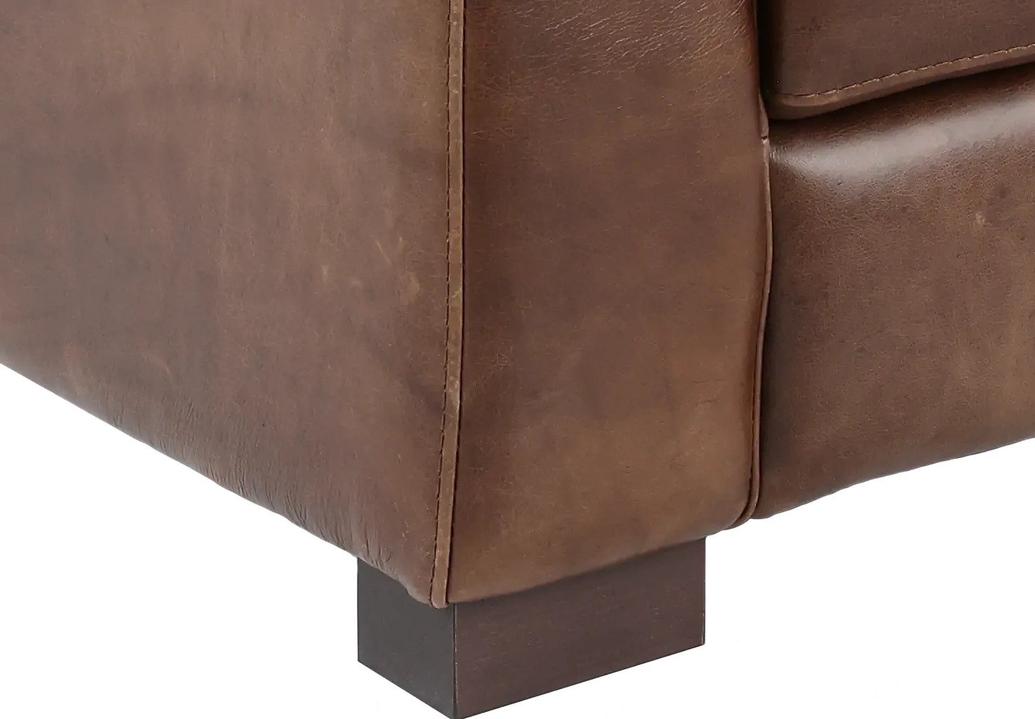 Utah Brown Leather Sofa-7
