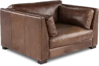 Utah Brown Leather Maxi Chair