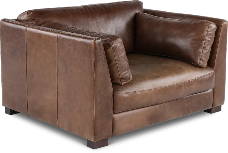 Utah Brown Leather Maxi Chair